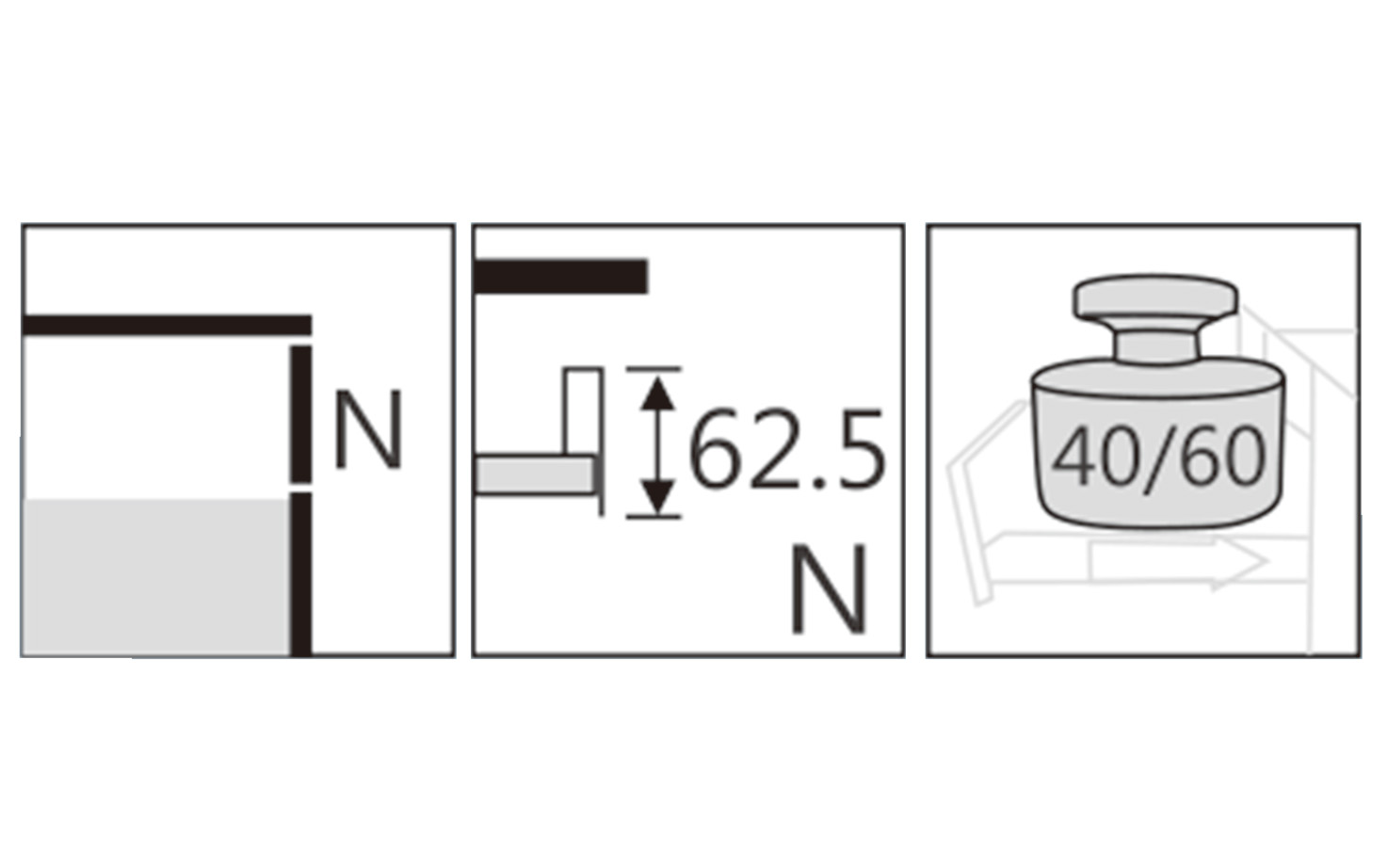Predal HT10 z ravnimi, tankimi stranicami, dimenzije 63 x 500 mm, mehko zapiranje, polni izvlek,  antracit barve, nosilnost do 40 kg.