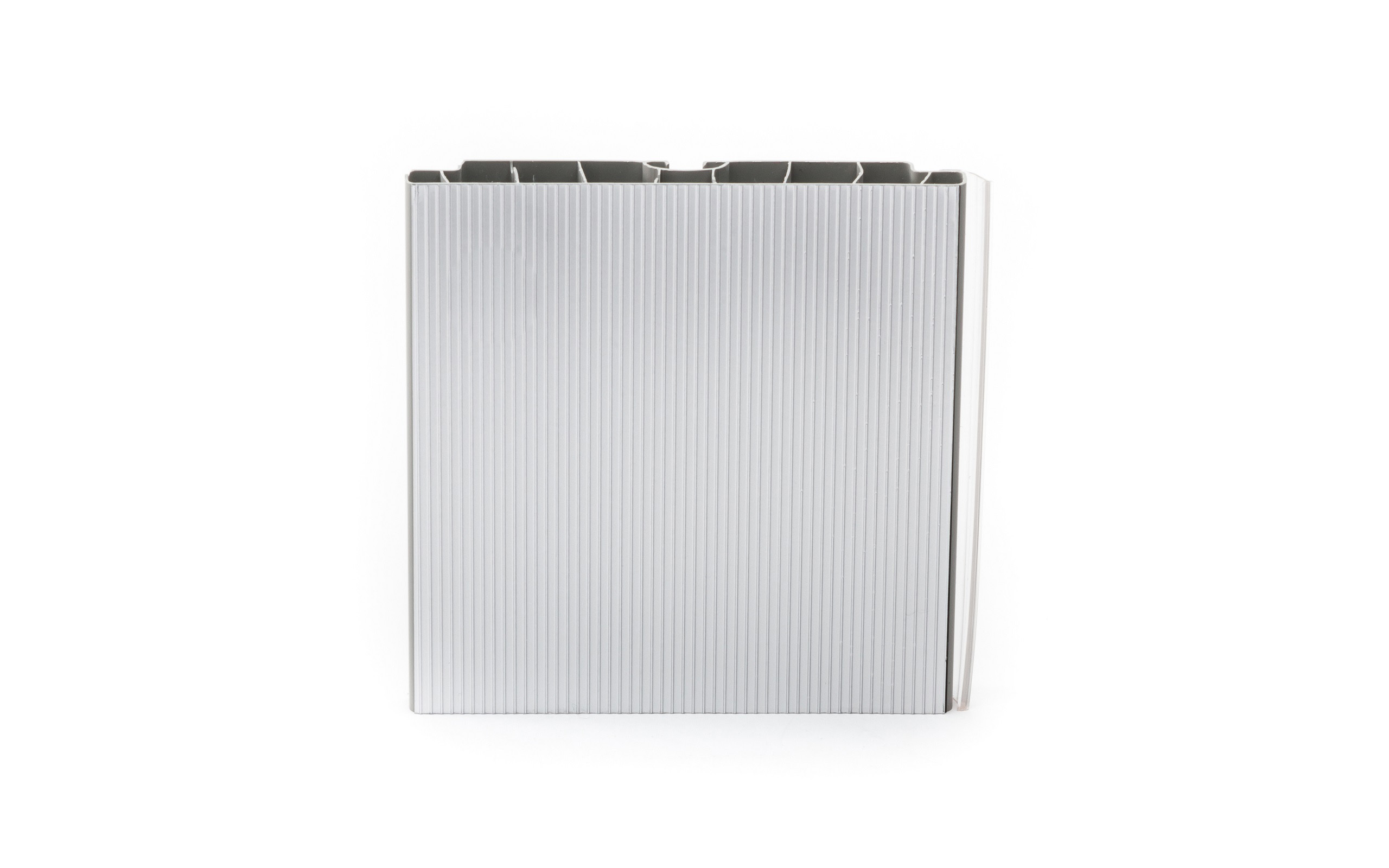 Podnožje, h= 100 mm, l=4 m, imitacija aluminij miller