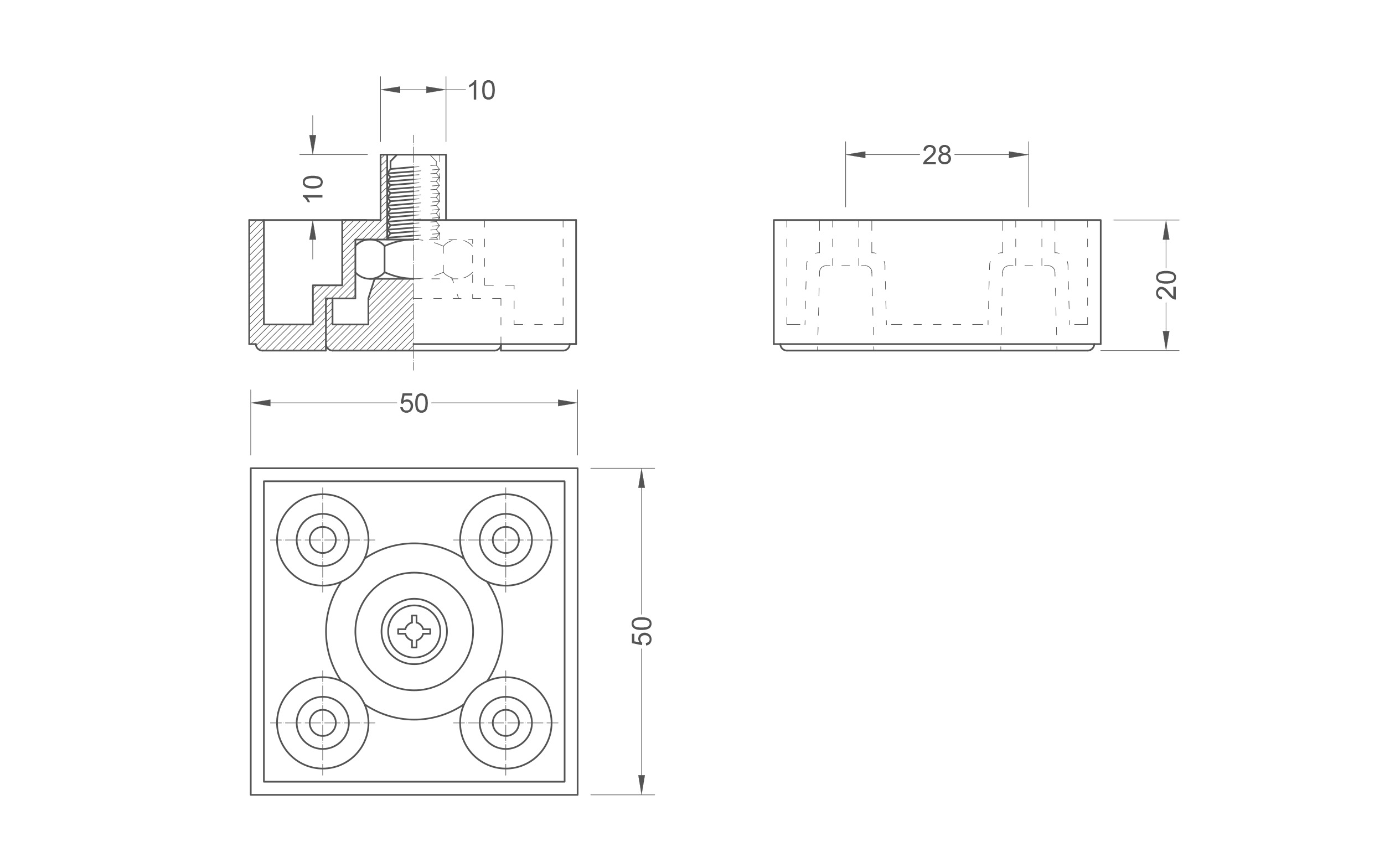 Leg Cuba h=20mm with leveler Leg Cuba h=20mm with leveler