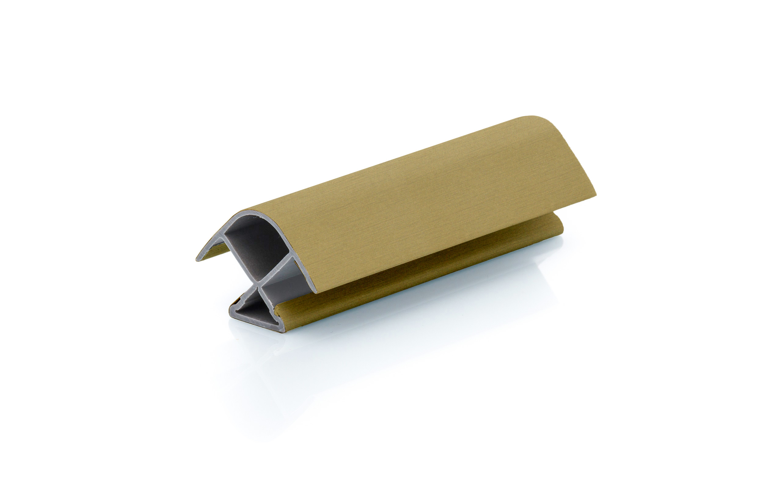 Plinth joint cap 150 mm, 90°, R12 mm, gold