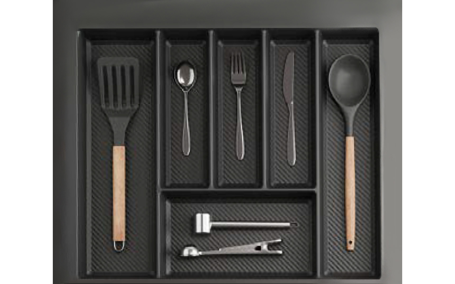 Organizator jedilnega pribora, barva grafit