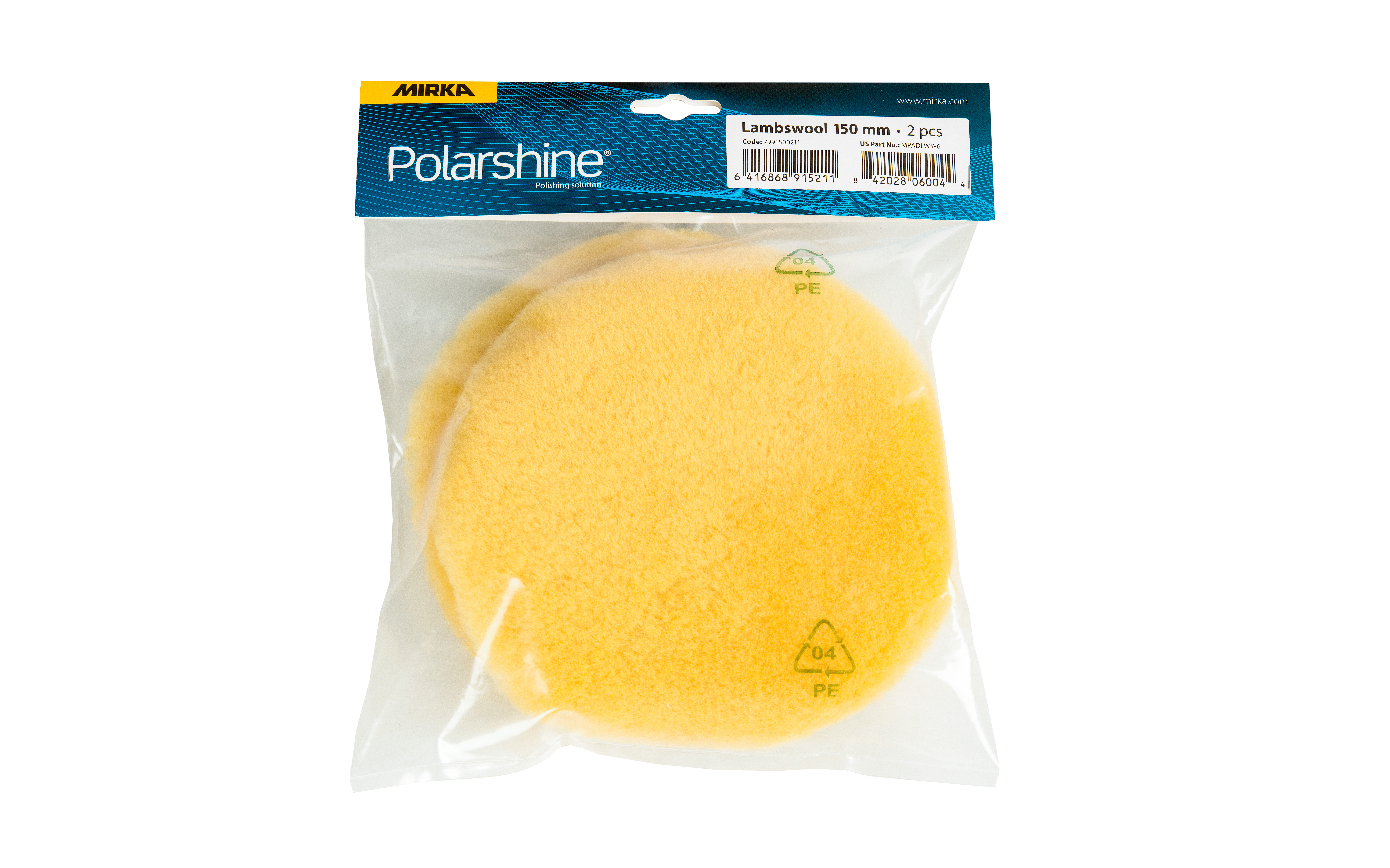 Mirka polirni disk, ovčja volna fi 150 mm, rumena, pakirano 2 kos Mirka polirni disk, ovčja volna fi 150 mm, rumena, pakirano 2 kos