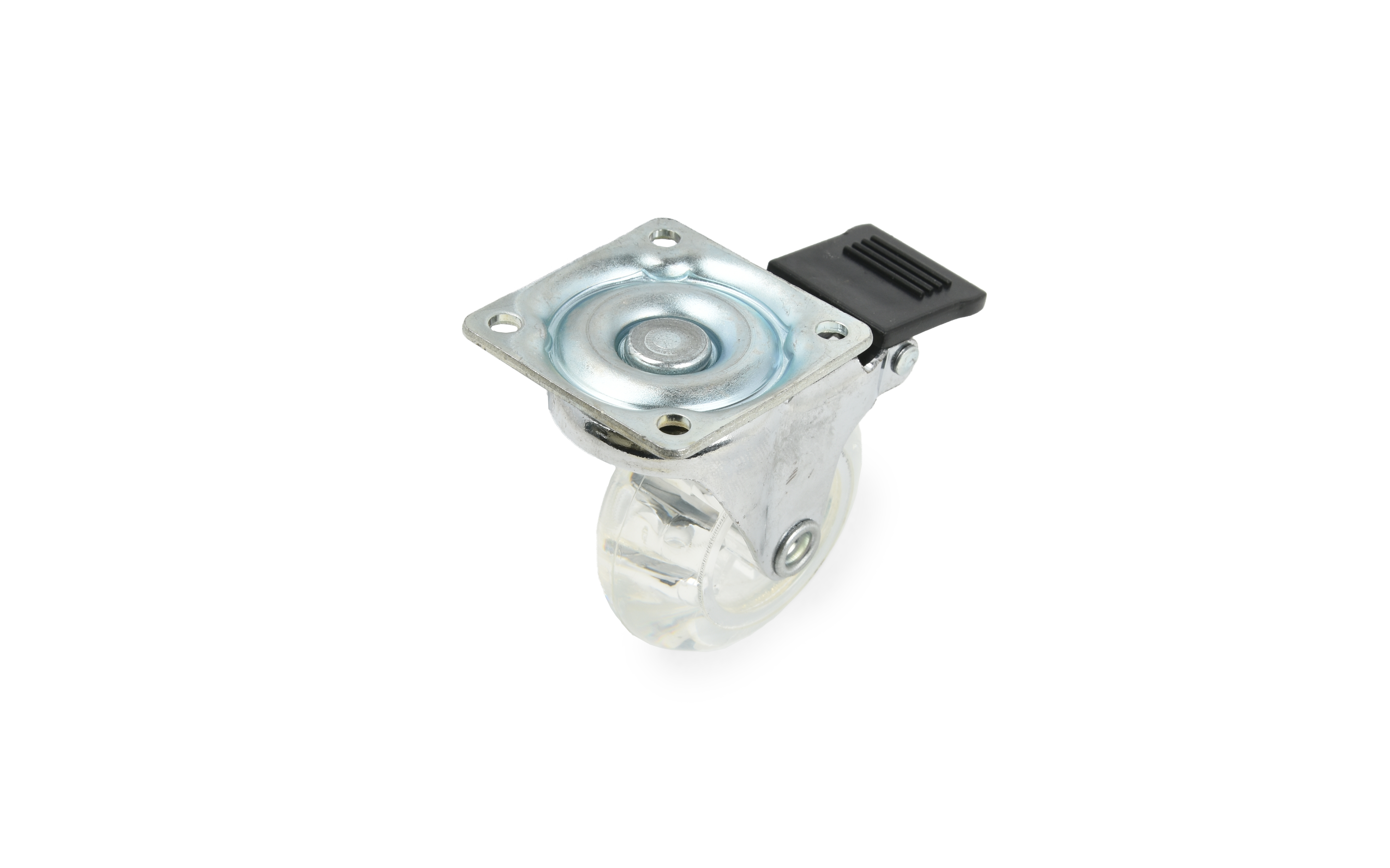 Transparent wheel  D = 50 with plate and brake