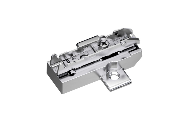 1D cross mounting plate, 2-point fixing, height 14 mm.