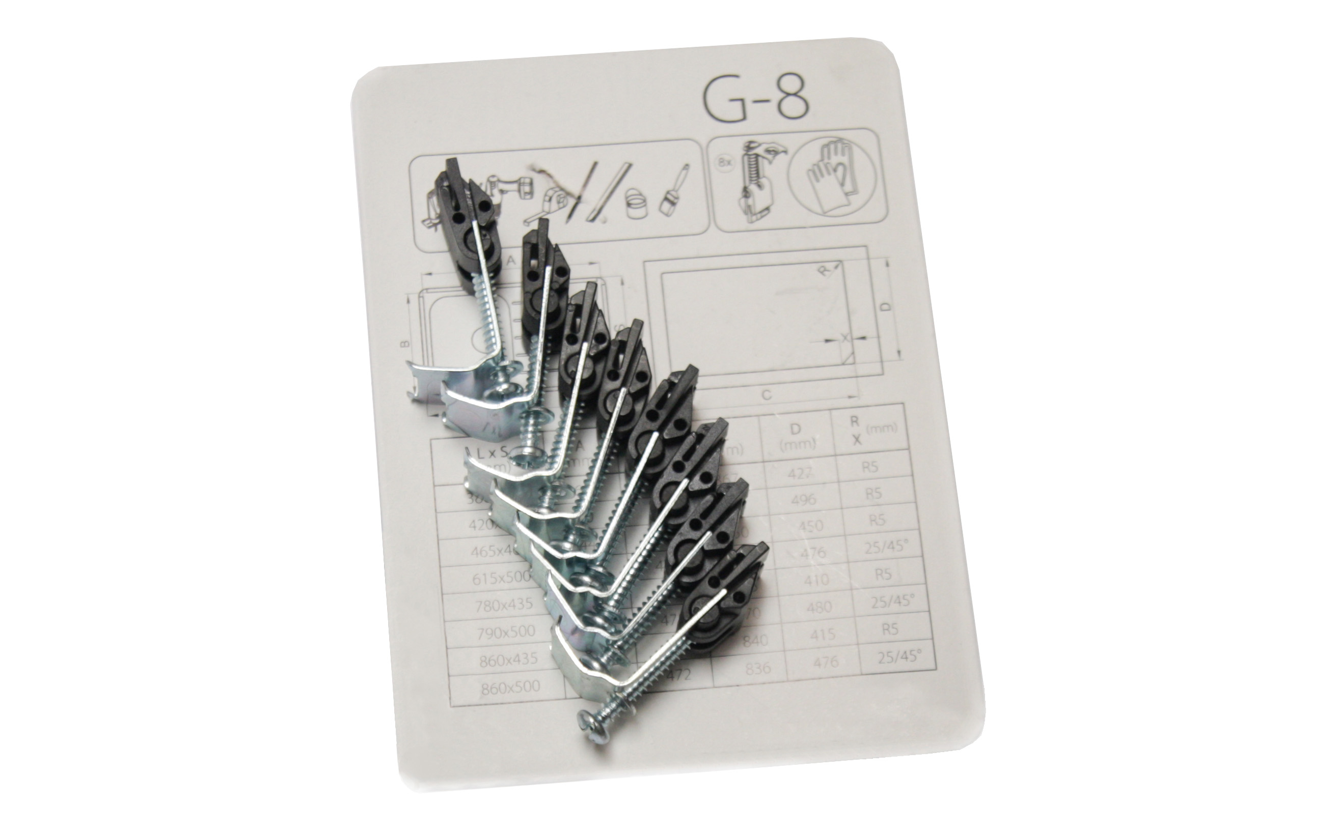 Mounting kit for 30-40 mm countertop