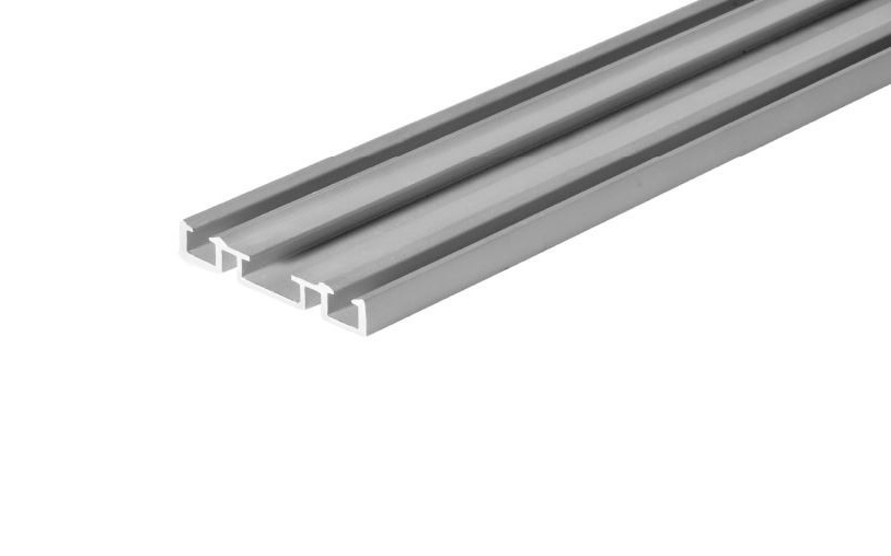 Spodnje vodilo Simple blue, 6000 mm v srebrni barvi