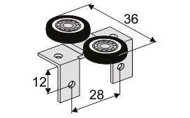 Guiding carriage Gemini 18 symmetrical (set 2 pcs)
