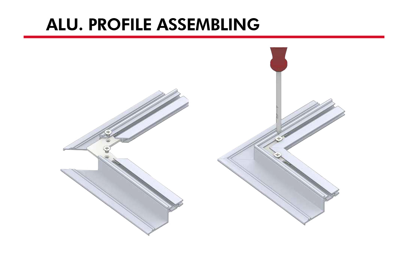 ALU profile for mirror IF010, in natural ALU color