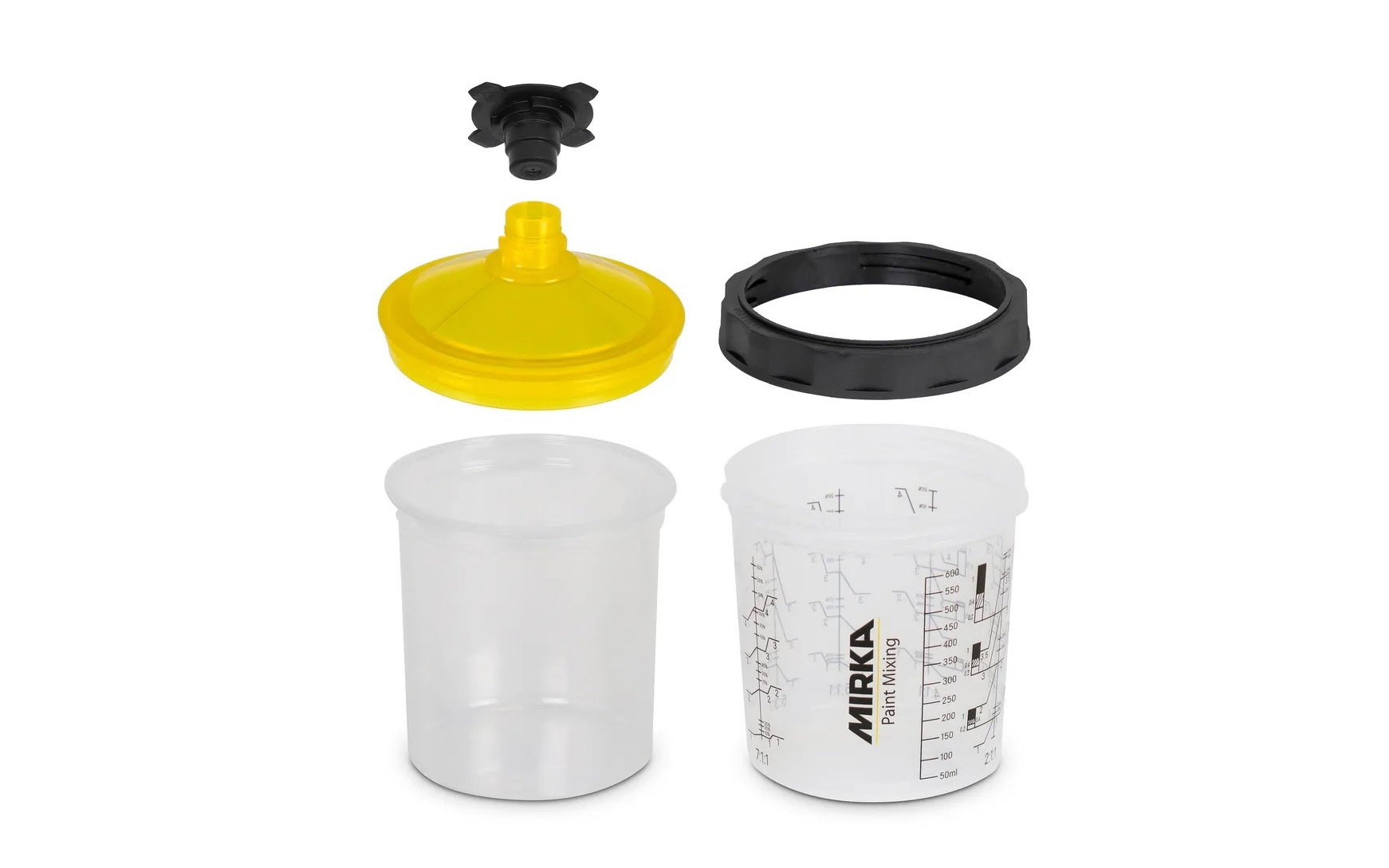 Paint Cup System 650 ml, Filter Lid 190 µm, 50/pack