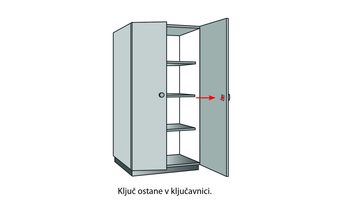 Servisna ključavnica LEHMANN 660, leva ali desna z nastavljivim odmikom 15 - 40 mm