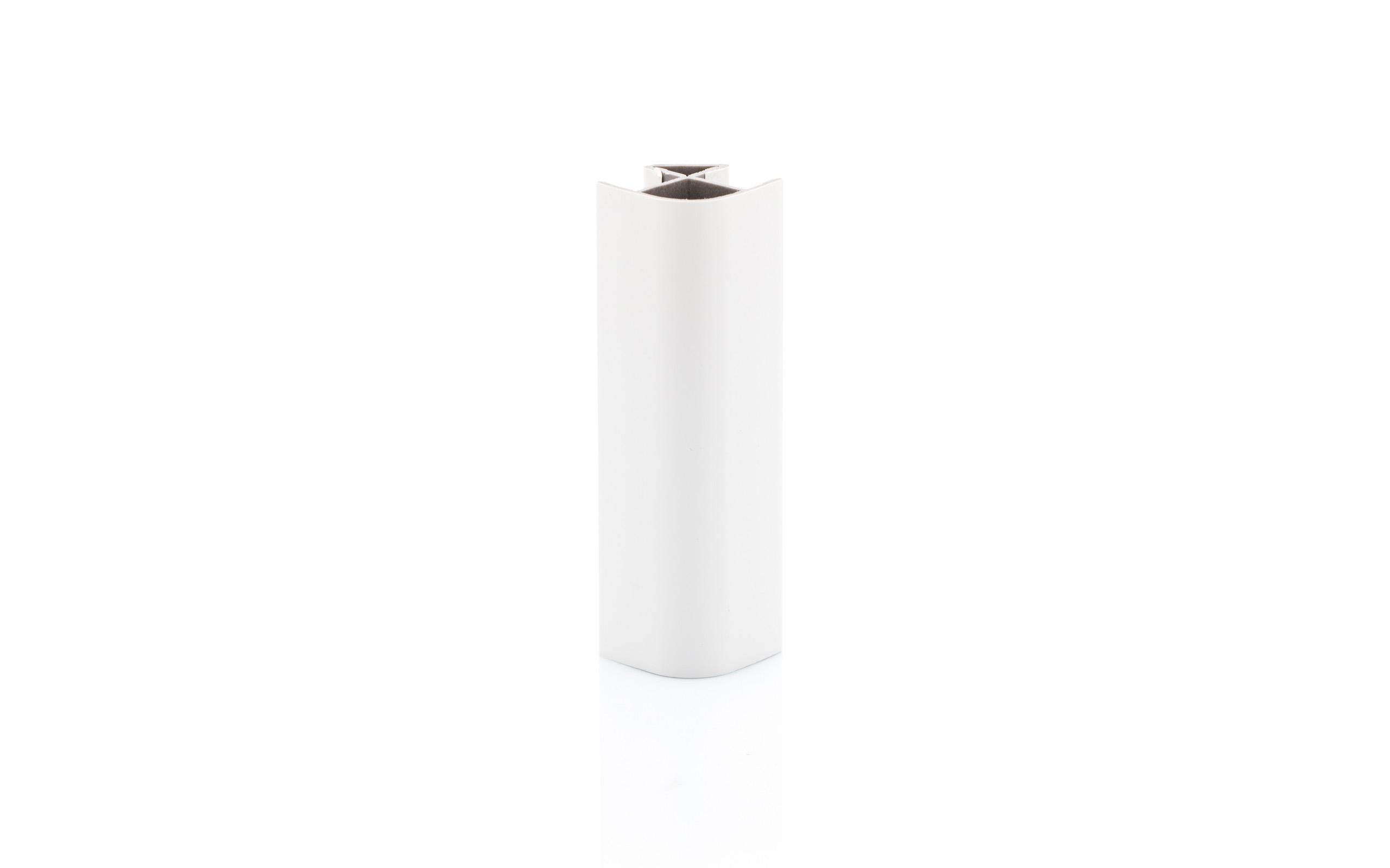 Plinth joint cap 150 mm, 90°, R12 mm, white