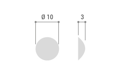 Adhesive bumpers 10 mm, transparent