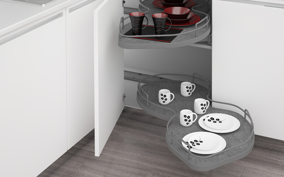 Sige INFINITY LINE NUVOLA, two right shelves, anthracite