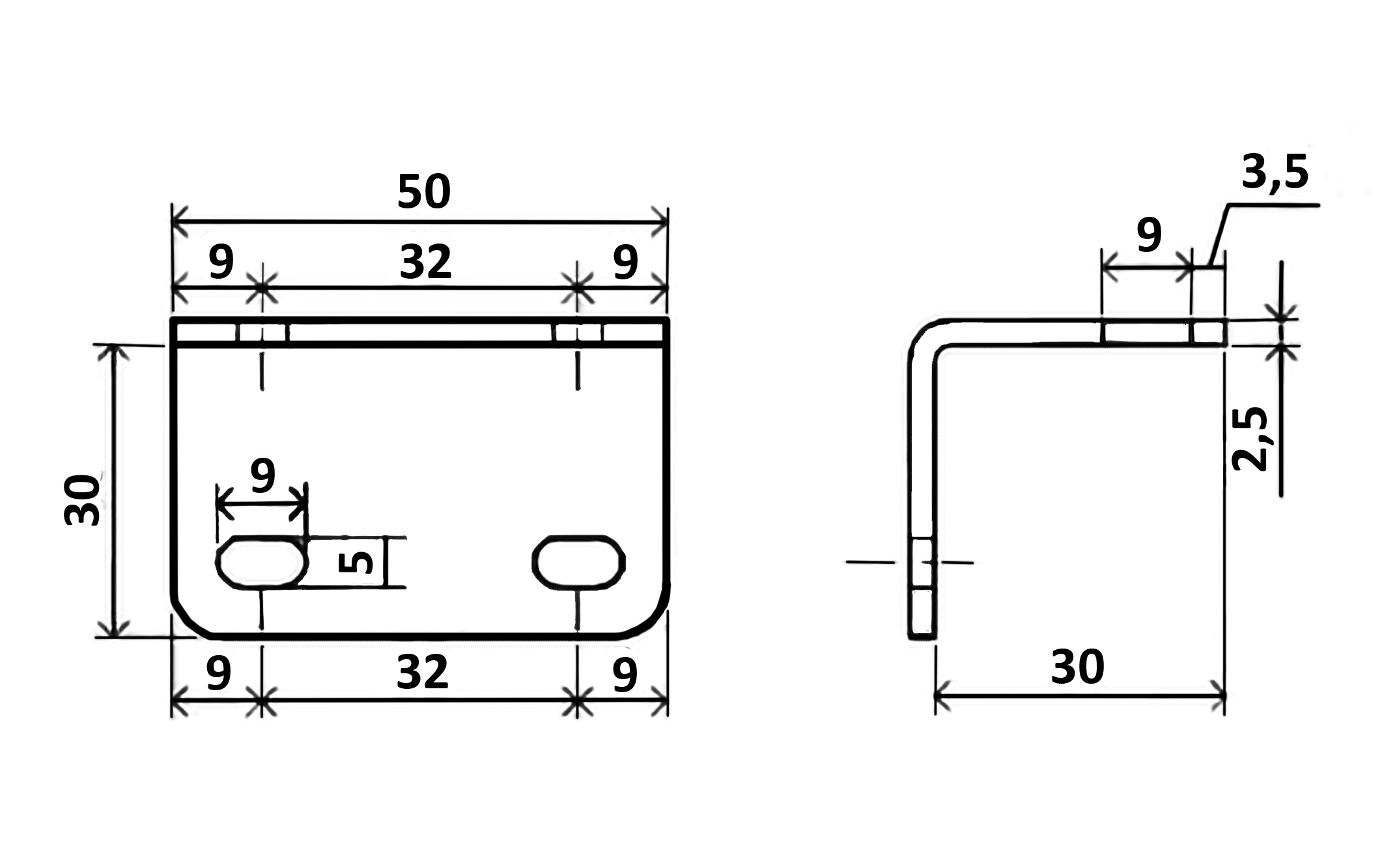 Furniture bracket 30 x 30 x 50