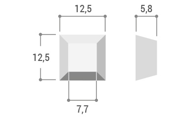 Adhesive bumpers 12,5 mm X 12,5 mm, transparent