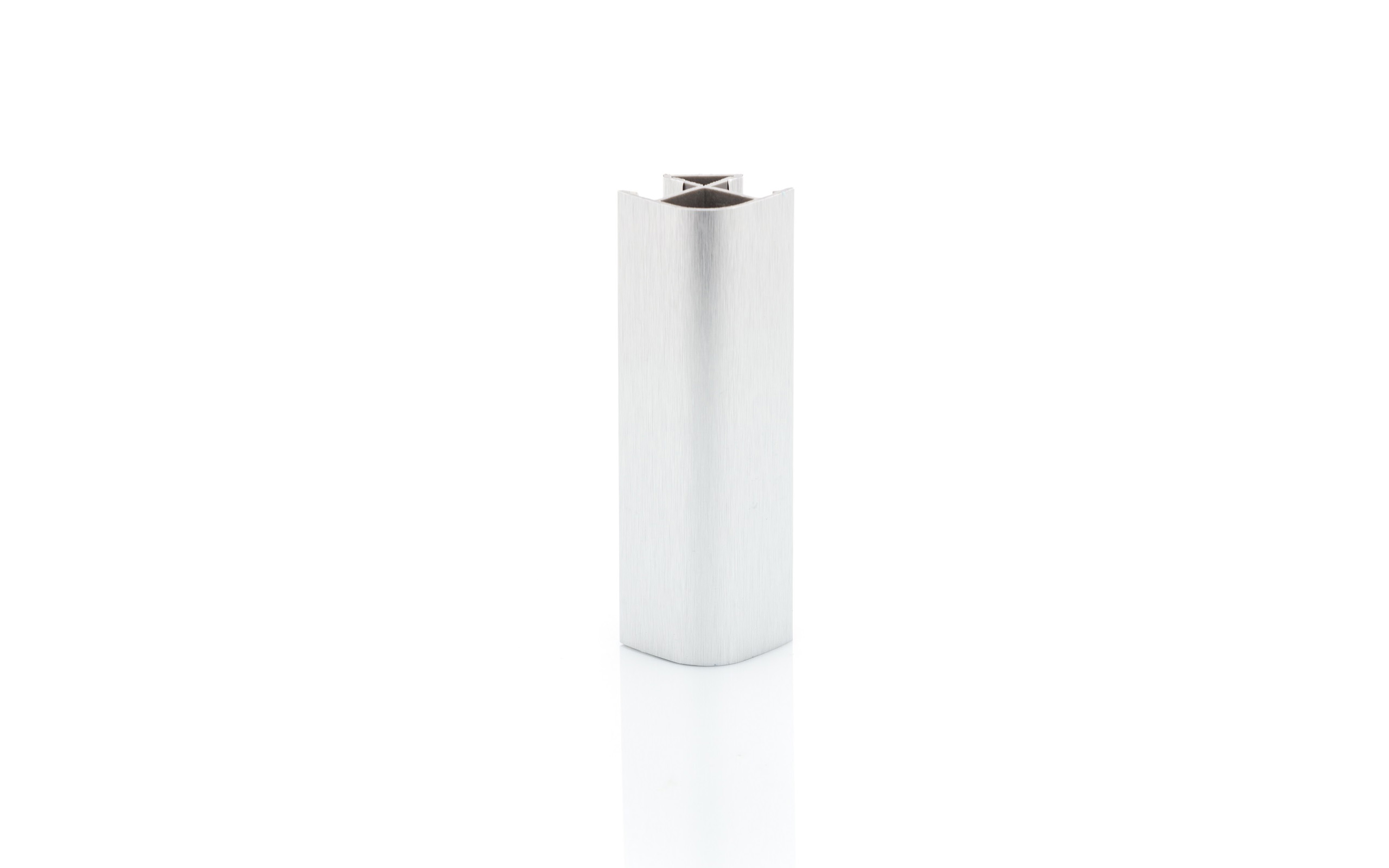 Vogalnik podnožja h=150 mm, 90°, R12 mm, aluminij saten