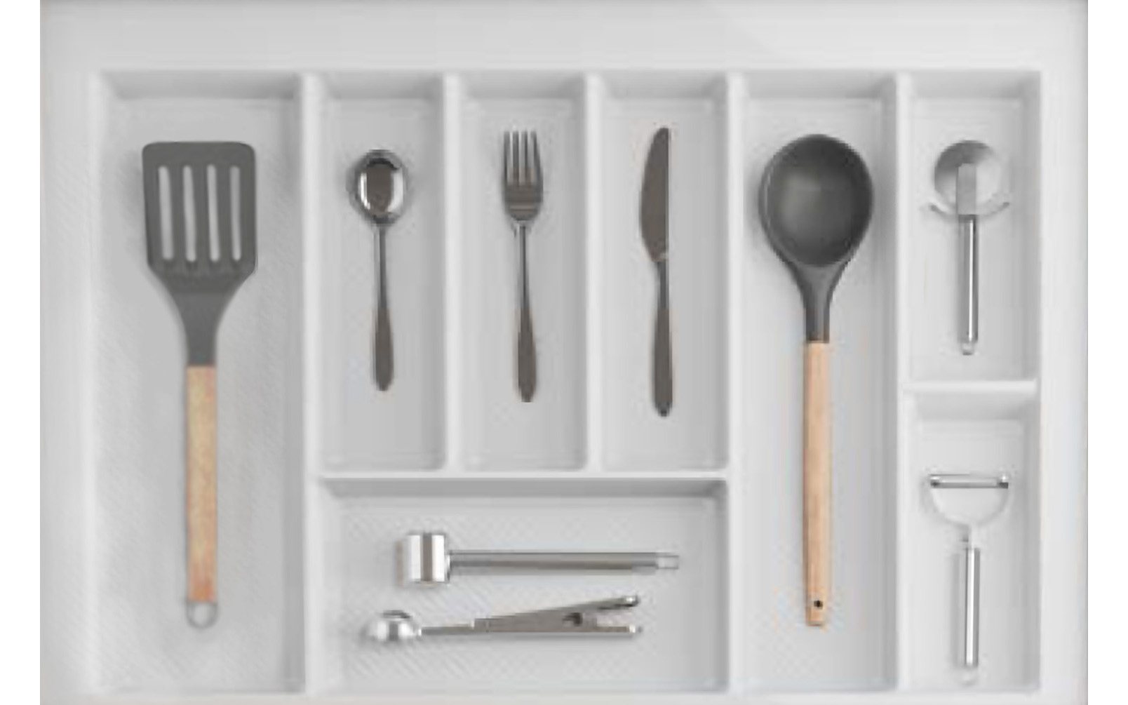 Organizator jedilnega pribora, barva bela