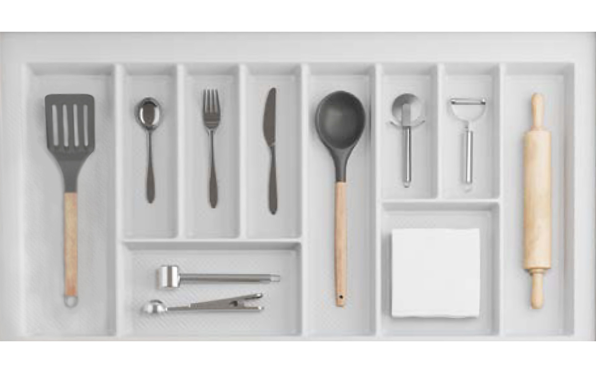 Organizator jedilnega pribora,barva bela