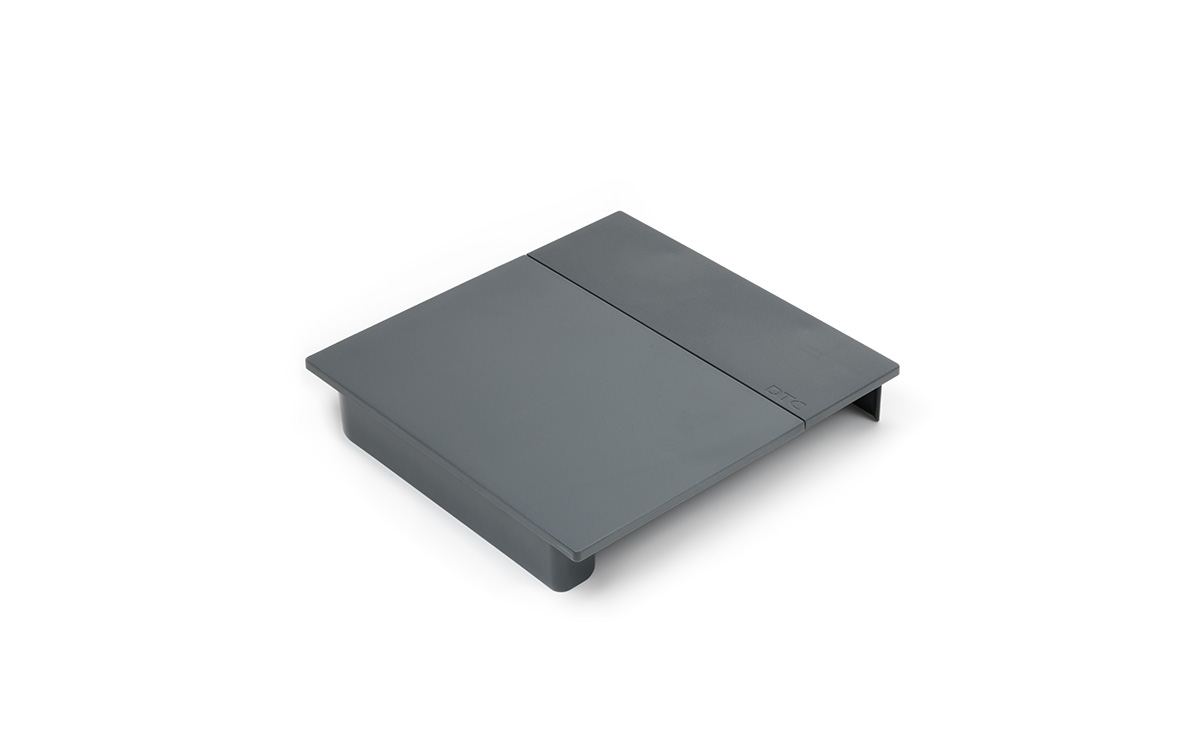 Decorative cover cap for Top Stay SQ in dark grey color (L+R).