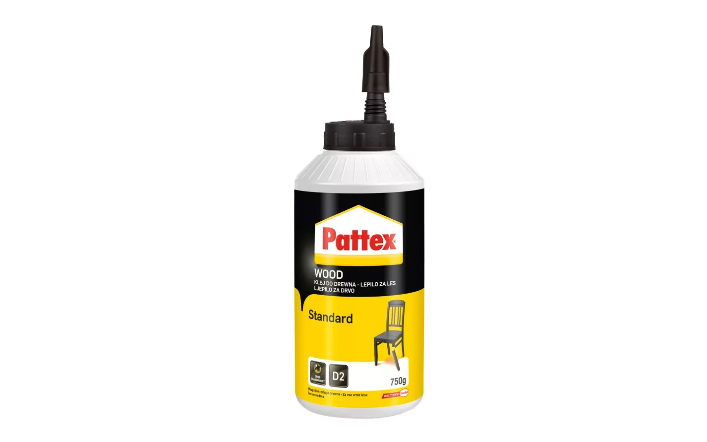 Pattex STANDARD, belo pva lepilo, 750g