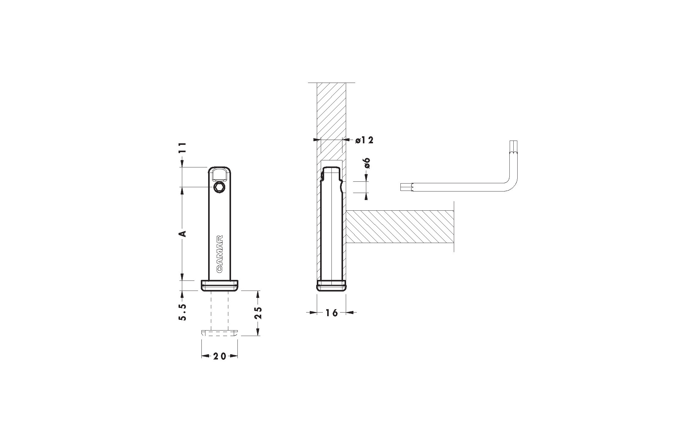 Adjustable leg type 306, h = 52 mm Adjustable leg type 306, h = 52 mm