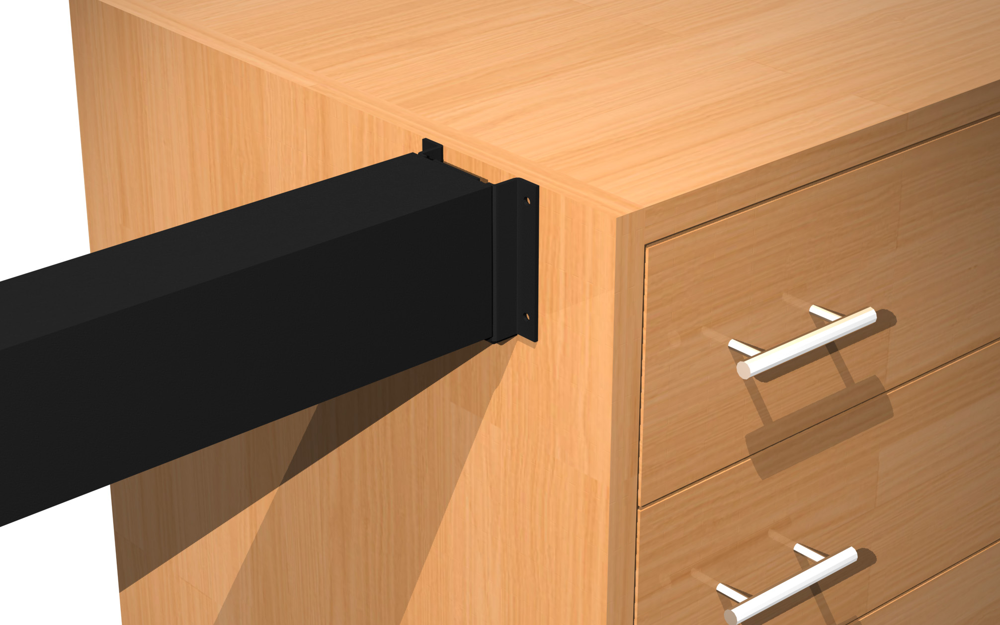 Beam holder for drawer unit, black color Beam holder for drawer unit, black color