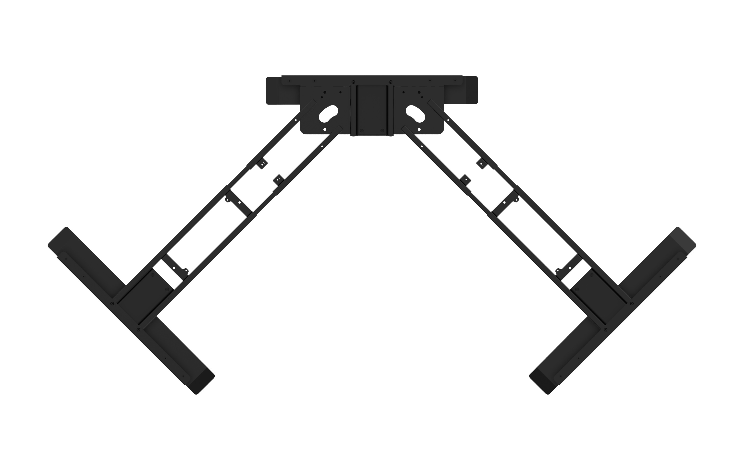 Mizno podnožje ET 223T (IB)-SL, črna, RAL 9005, 580-1230 mm, nosilnost 150 kg
