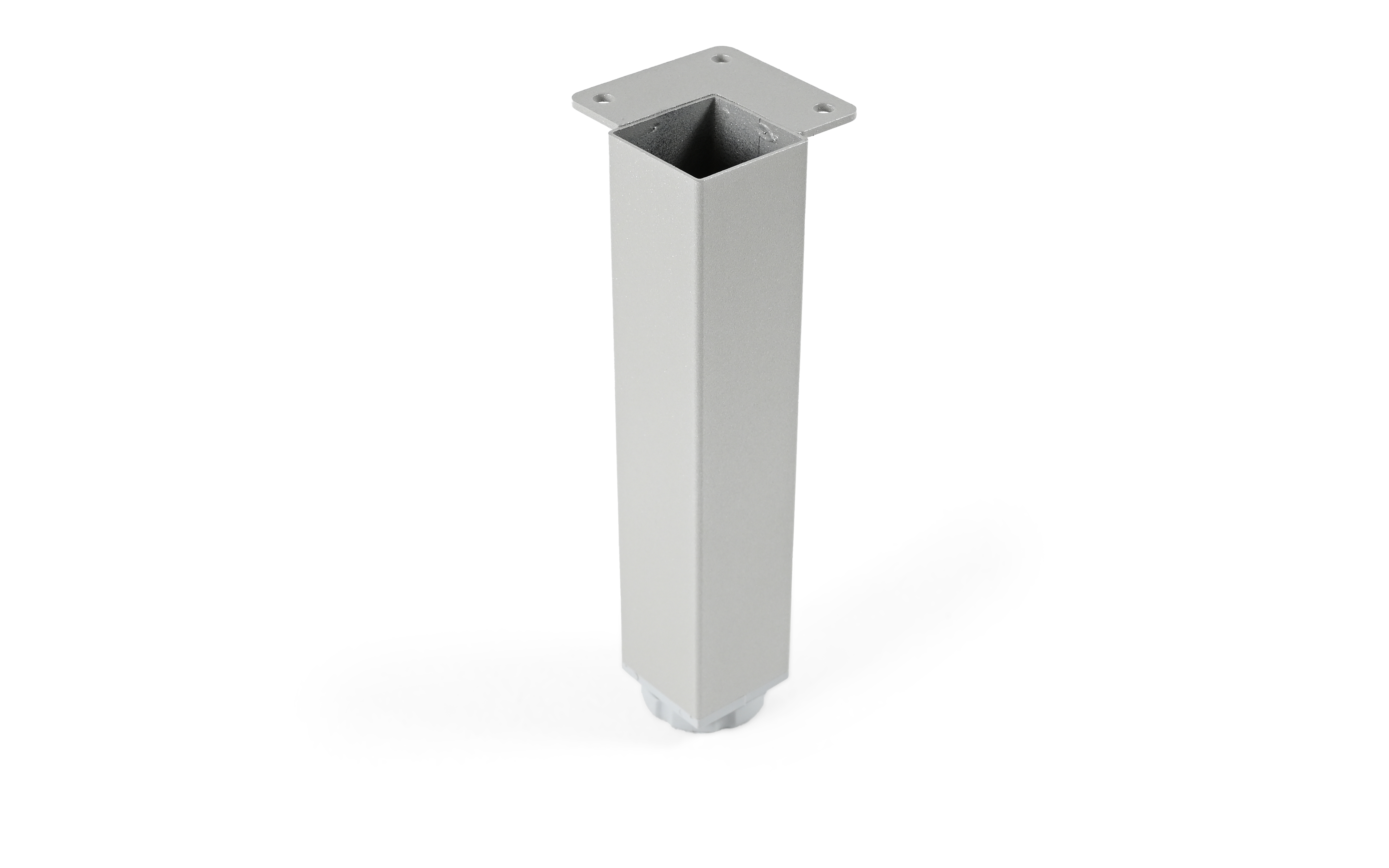 Furniture leg 40 x 40, H=200 mm, grey structure color