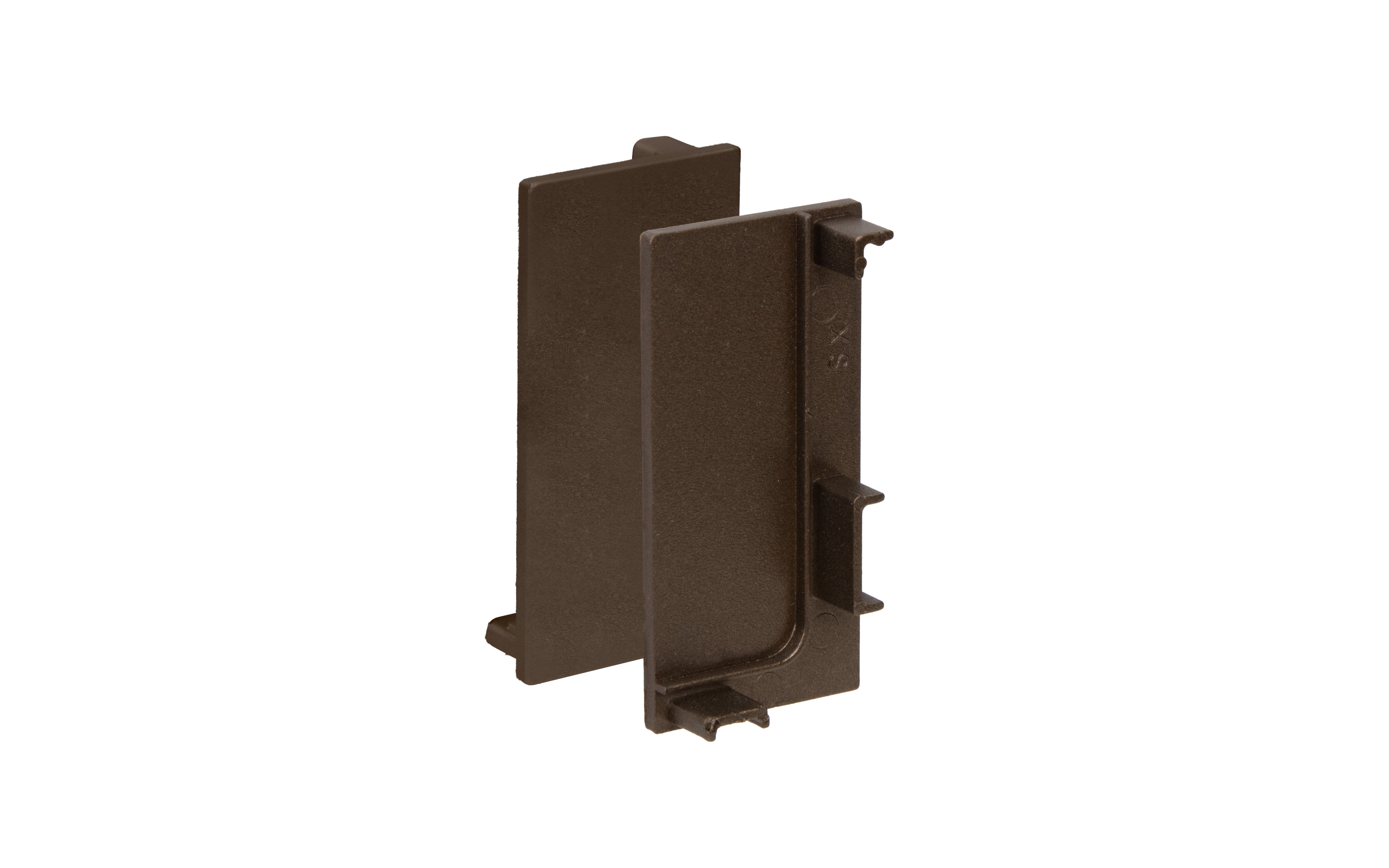 Closed right and left cap, plastic, bronze