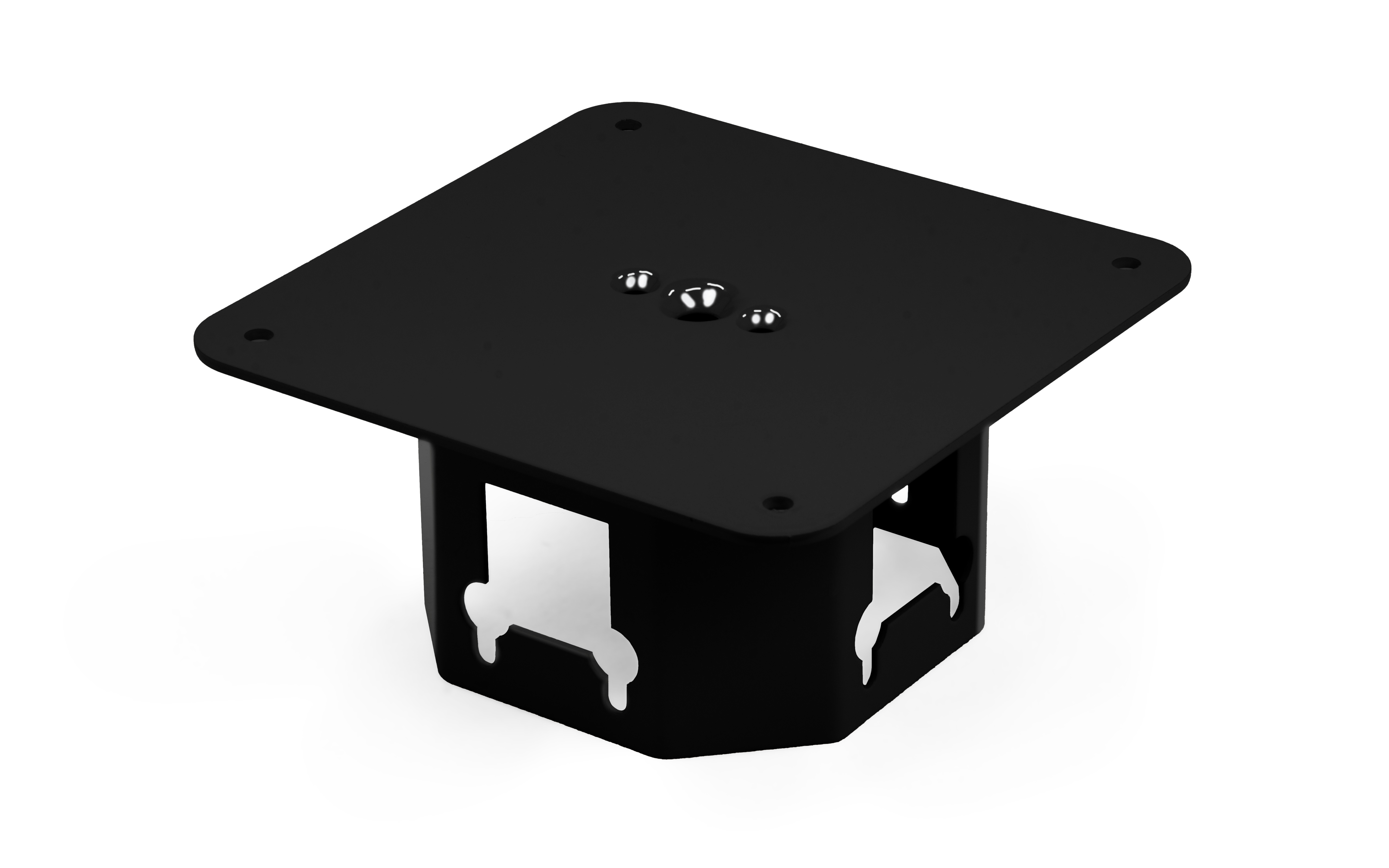 Top plate 180° to conect 3 beams with pillar, black color