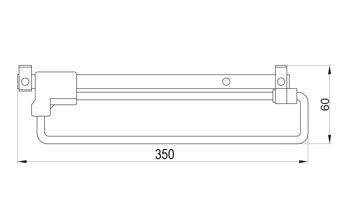 Izvlečni obešalnik 350 mm Izvlečni obešalnik 350 mm