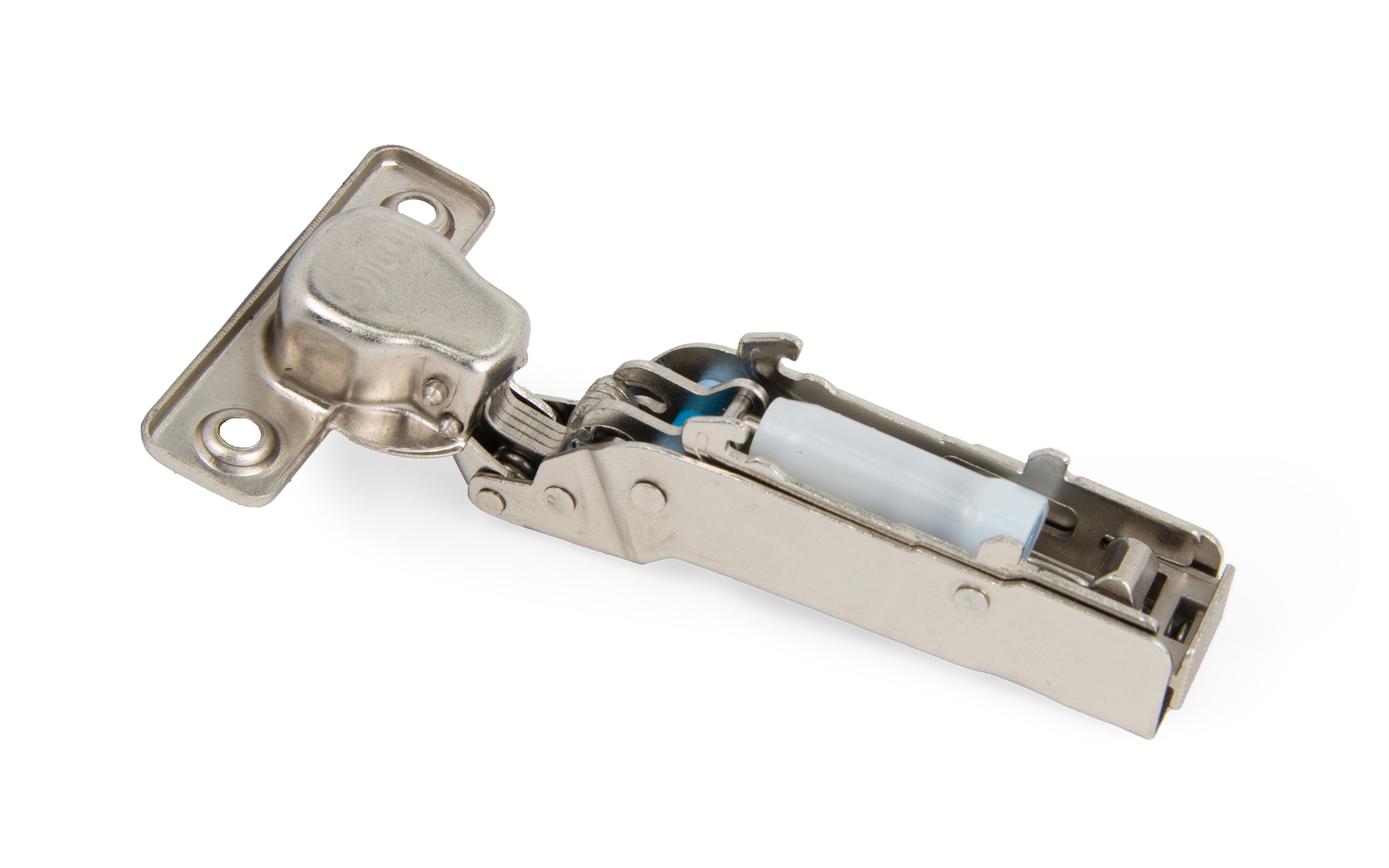 Spona mini DTC z blažilcem, kriva, kot odpiranja 110°. Premer glave 26 mm.