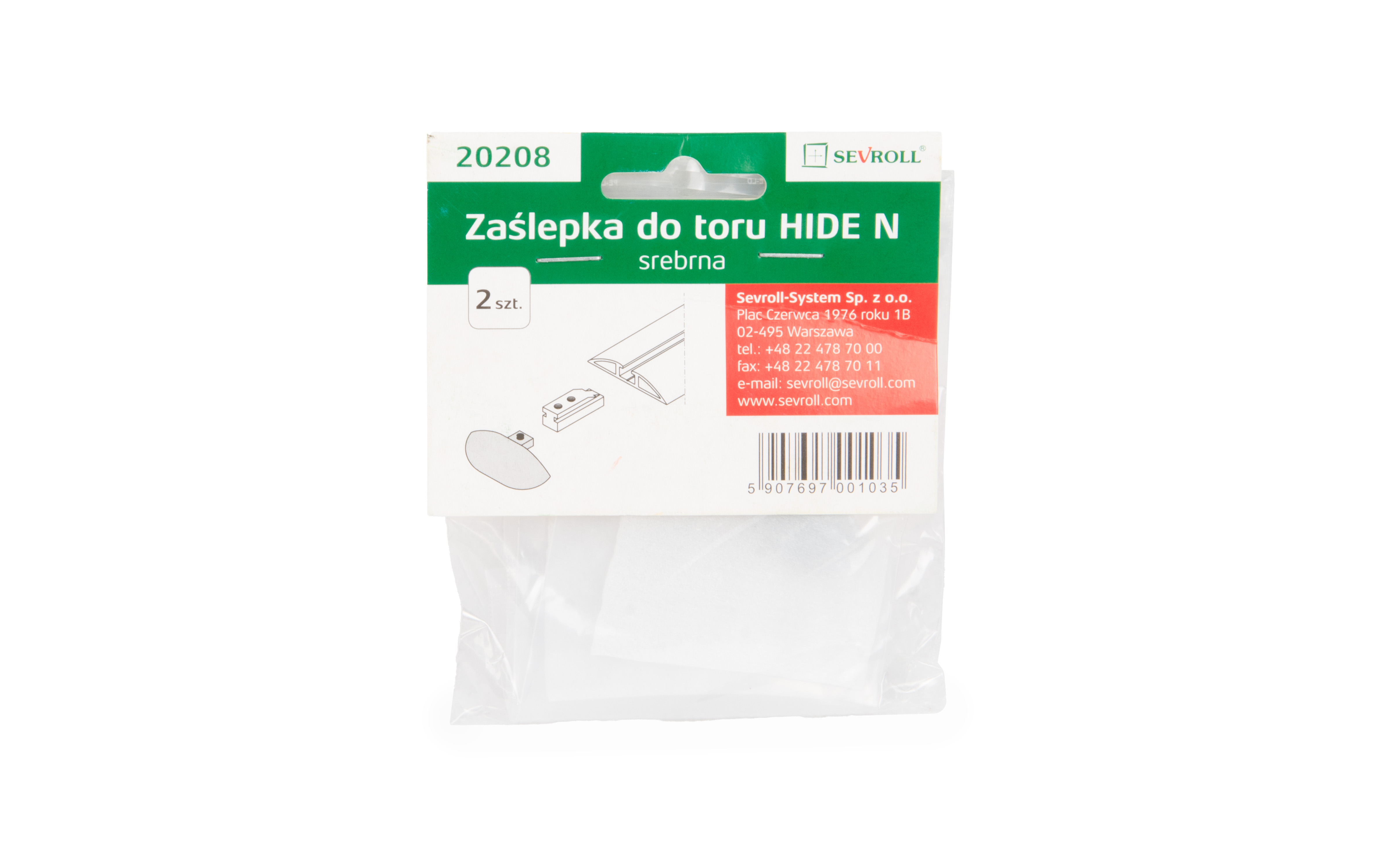 End cap for Gemini Single, silver