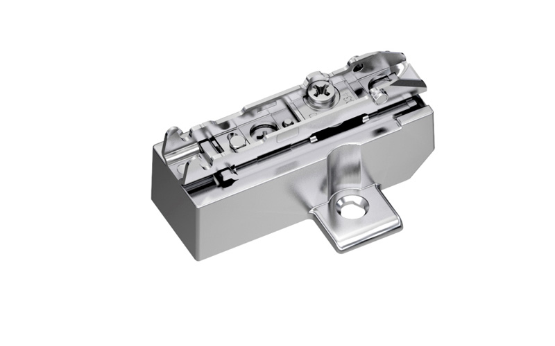 1D cross mounting plate, 2-point fixing, height 19 mm.