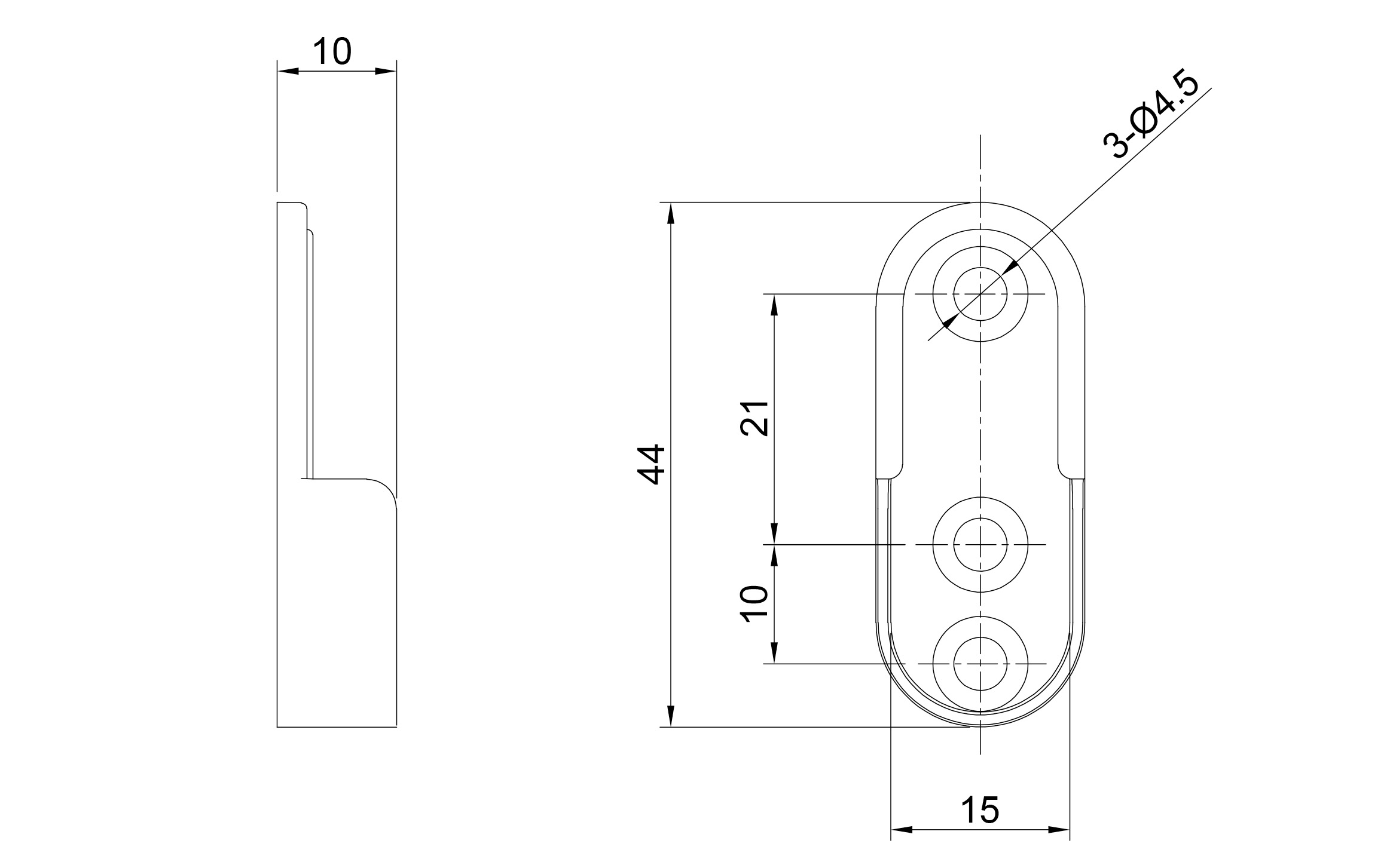 Side hanger rod bracket