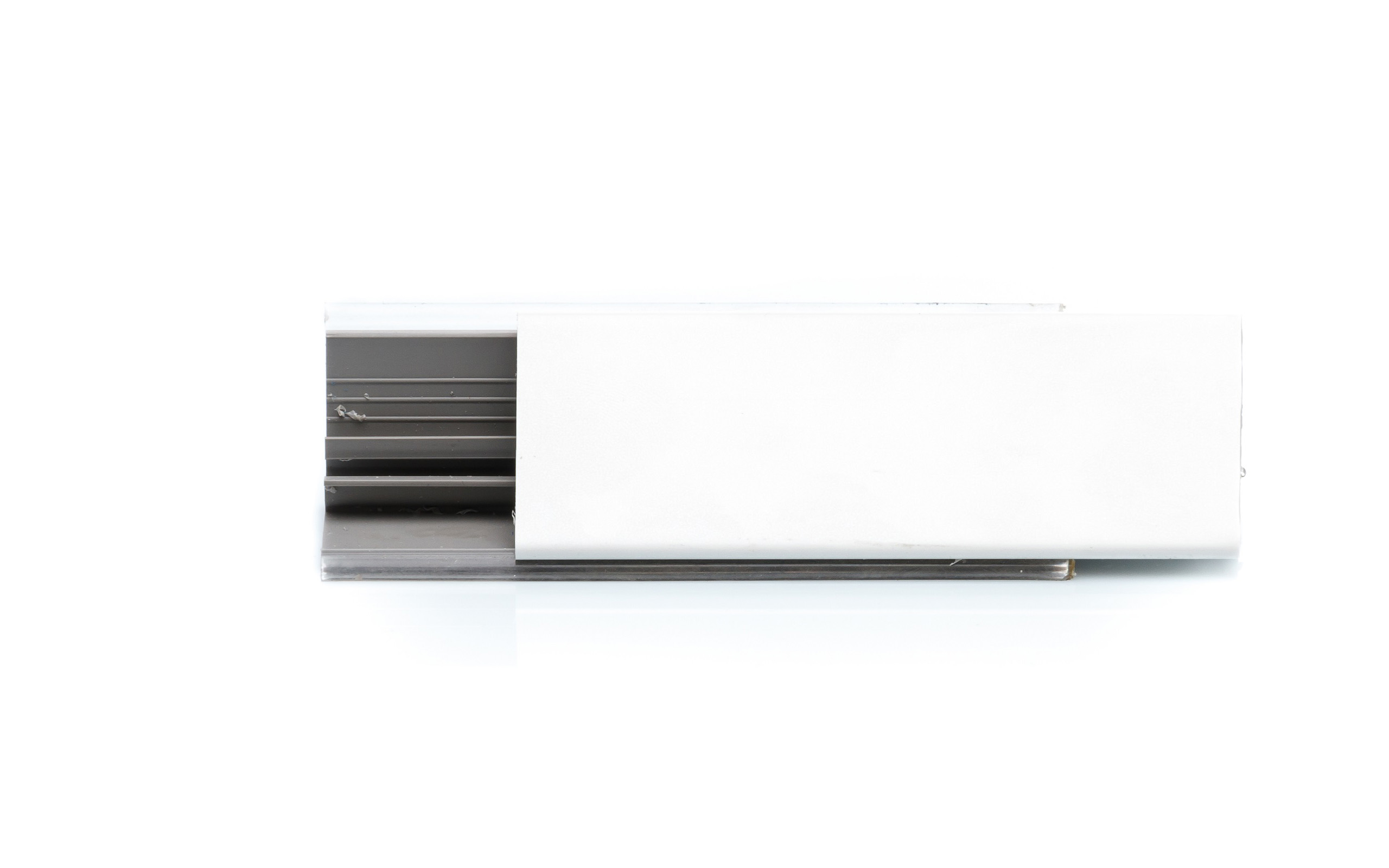 Backsplash, white gloss color, length 4 m