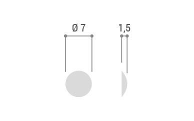 Adhesive bumpers 7 mm, transparent
