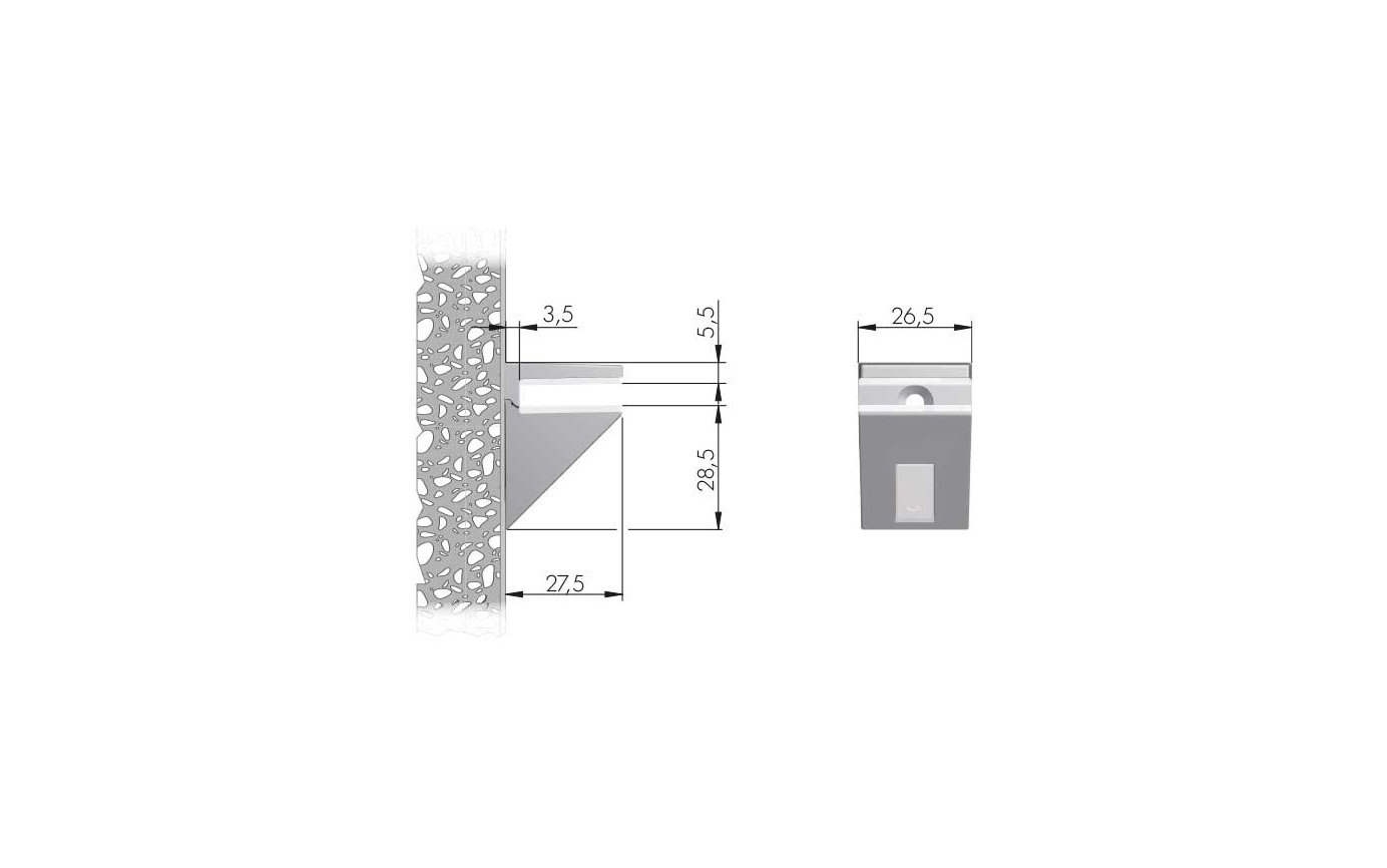 Shelf holder KALABRONE mini, silver