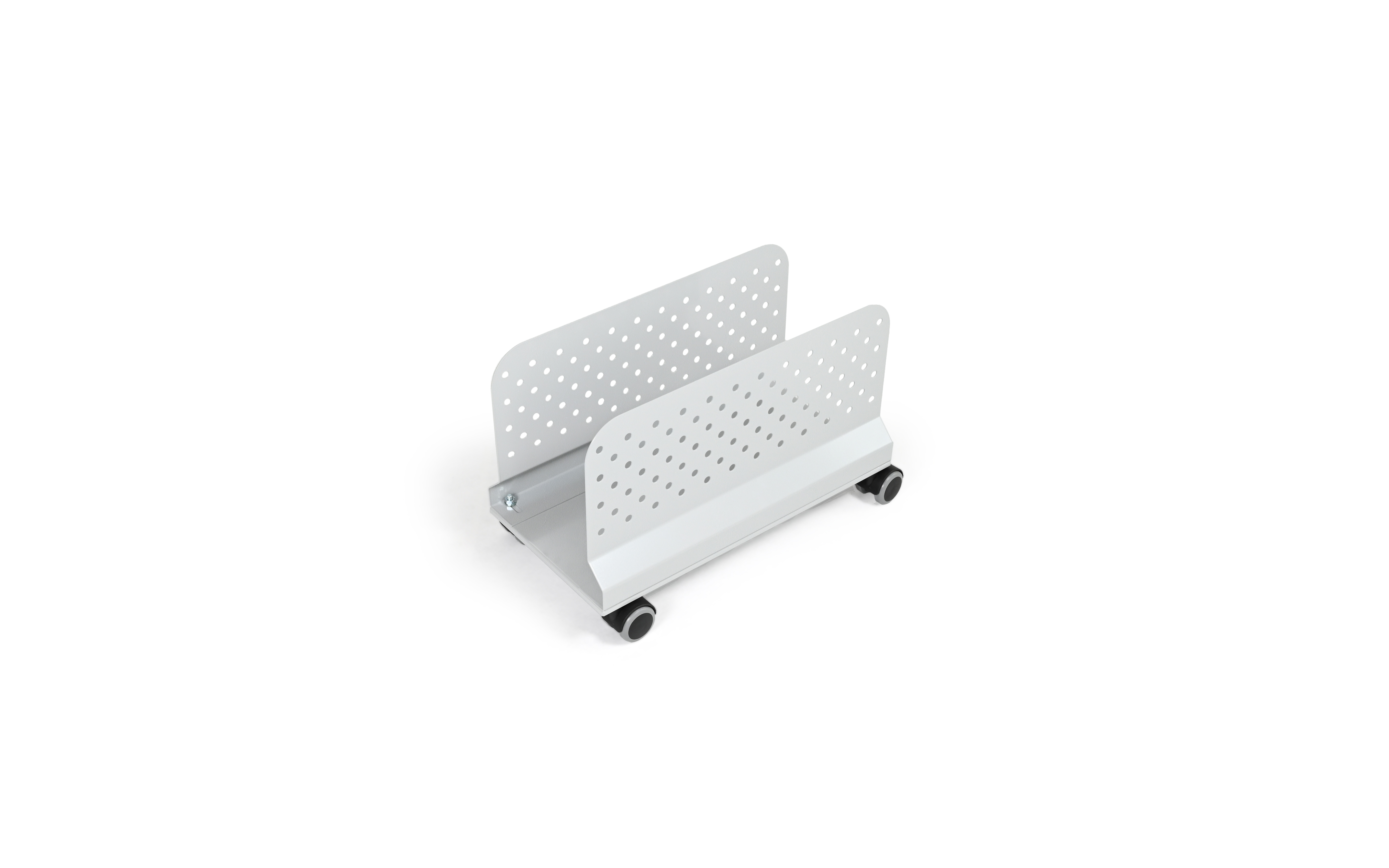 Computer trolley, grey, RAL 9006 structure