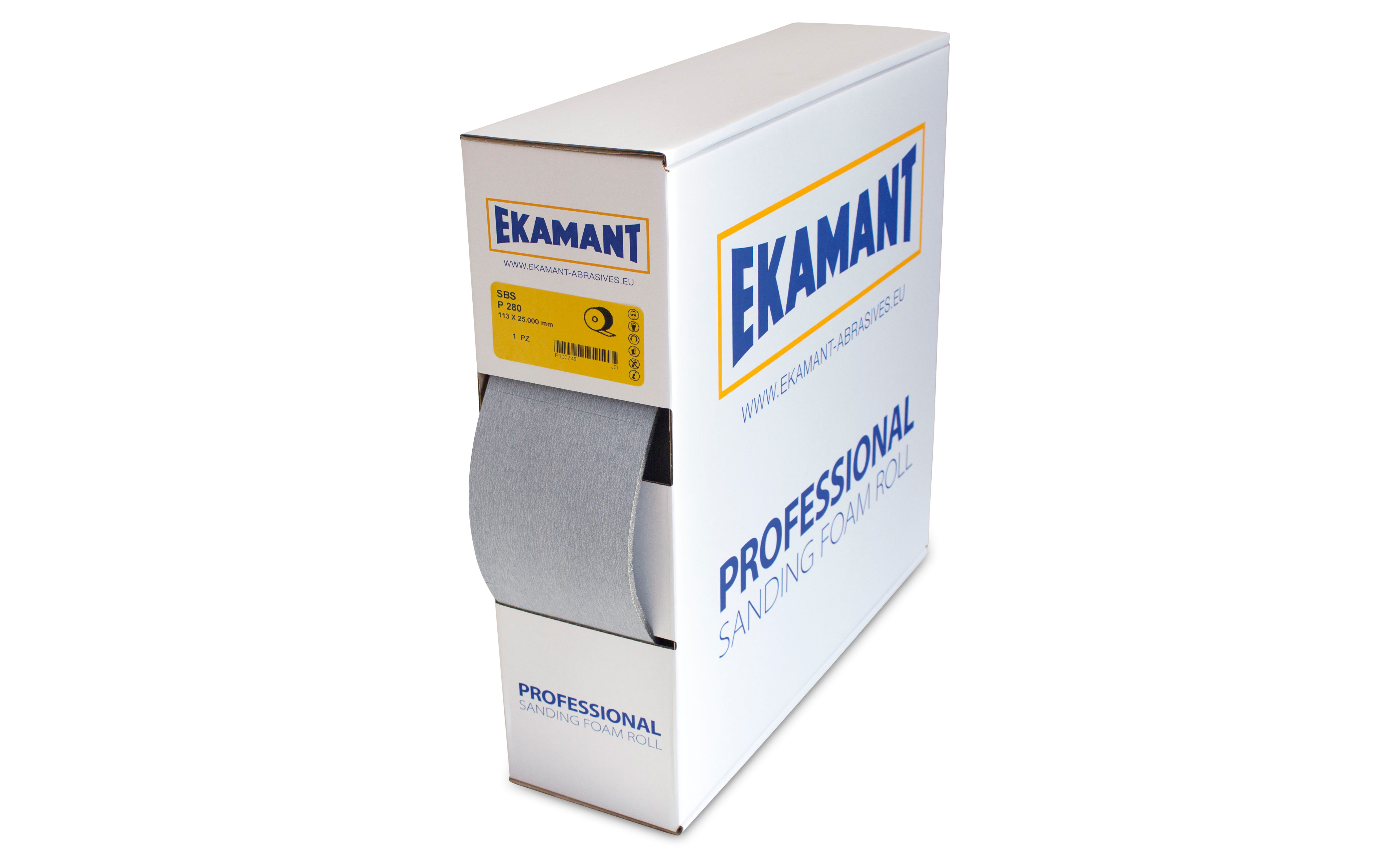 Brusni papir na spužvi, Ekamant SBS, 113 x 145 mm, Granulacija 150, 25 metrov