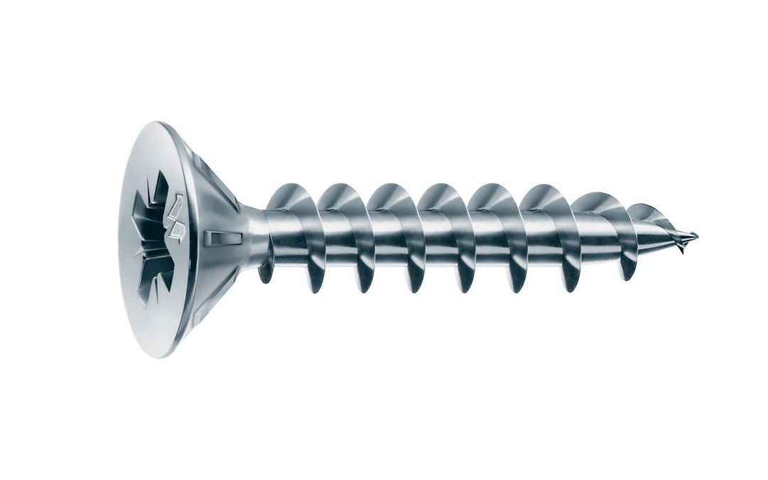 Vgrezni Vijak Mustad Panelvit FR, 3.5 x 18 mm, celi navoj, 100H belo cinkan, PZ2, pakirano 1000 kos