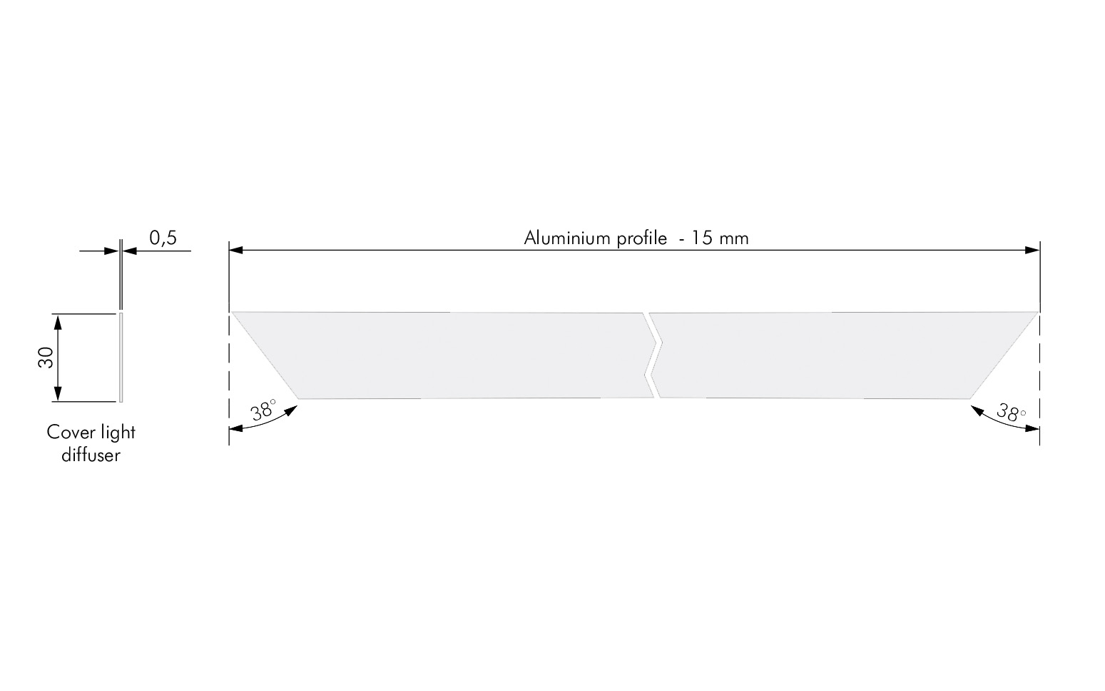 Difuzor za ALU profil IF010