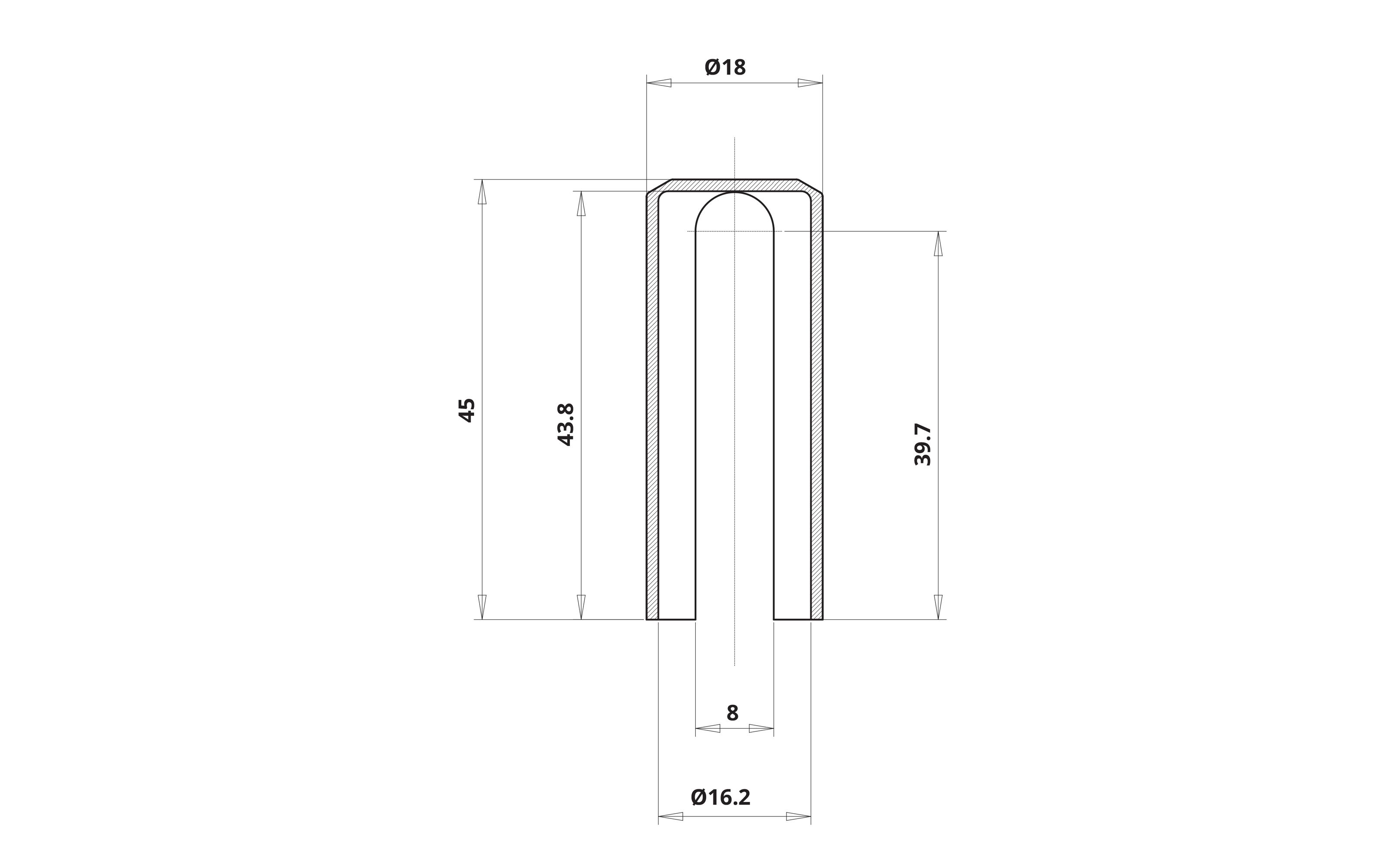 Pokrivna kapa za spono Exacta Fi 16 mm, bela