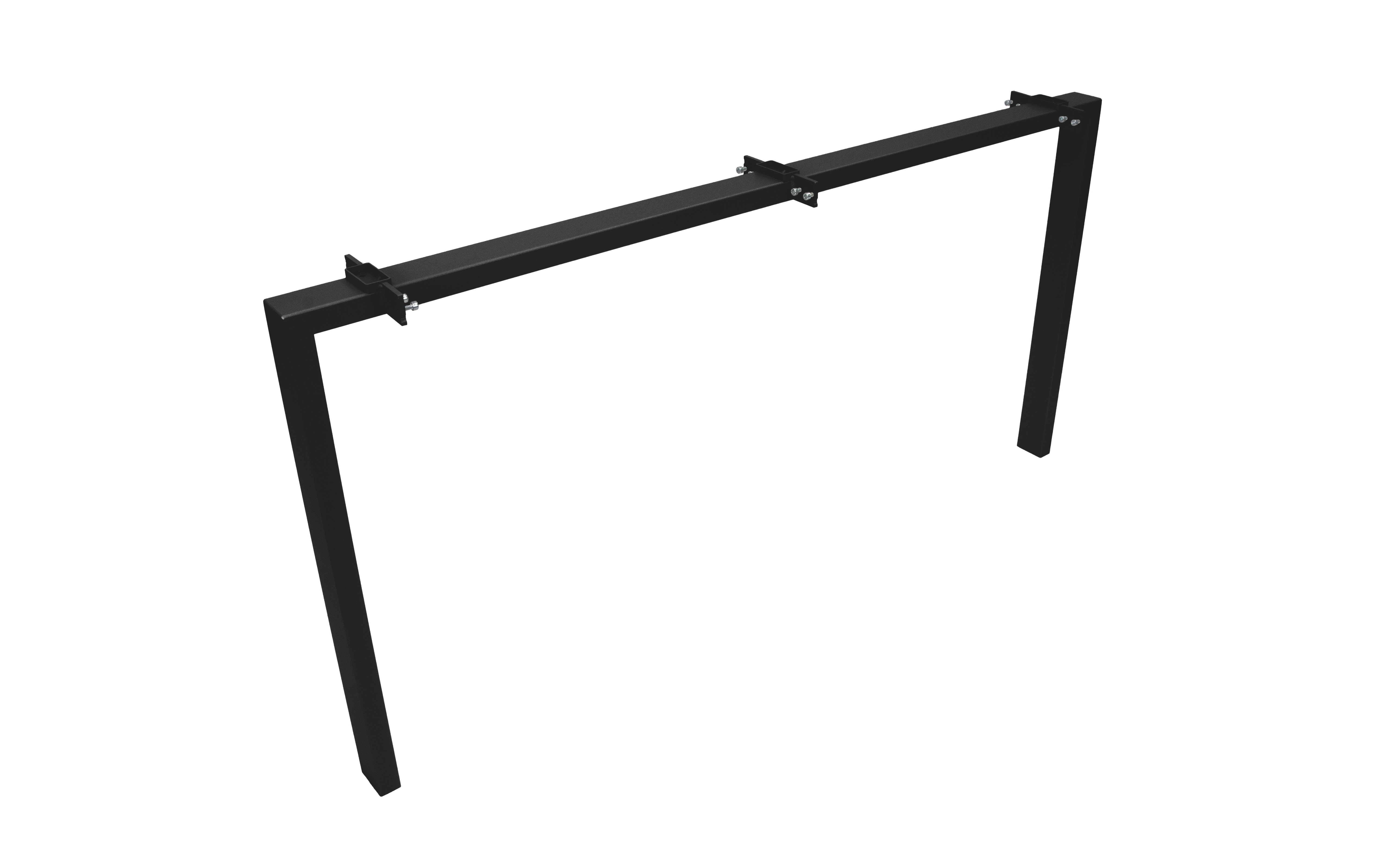 Noga LEIDA 1400, črna, RAL 9005 struktur, sredinska, 6x priklop veznikov