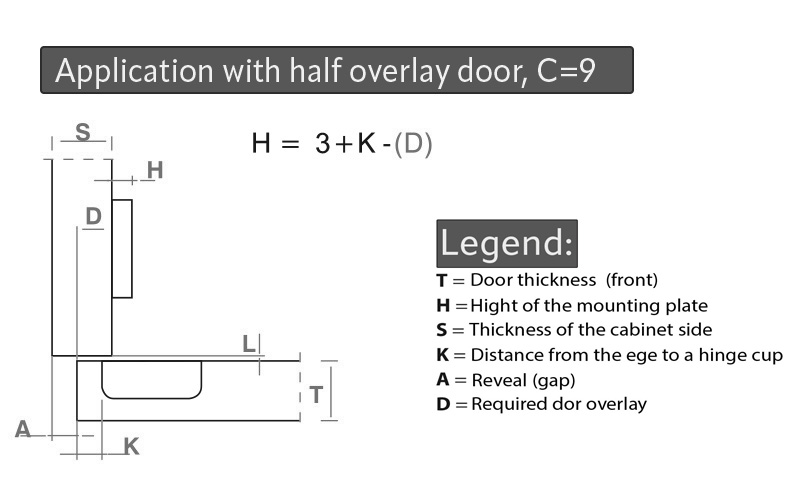 Spona DTC brez blažilca, pol kriva, kot odpiranja 110°.
