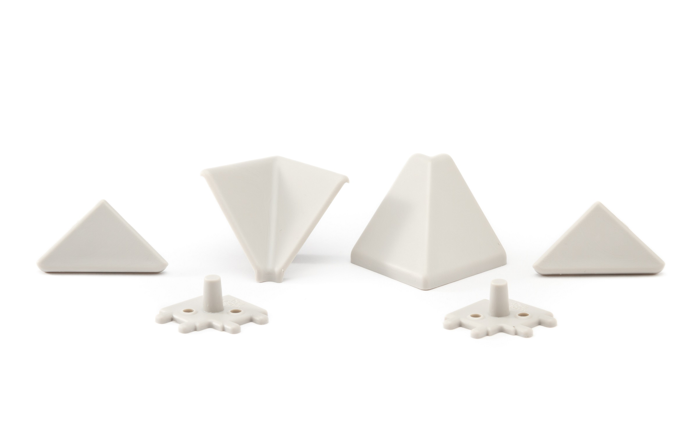 Univerzalni zaključki zaključne letve pulta 29 mm, svetlo sivi