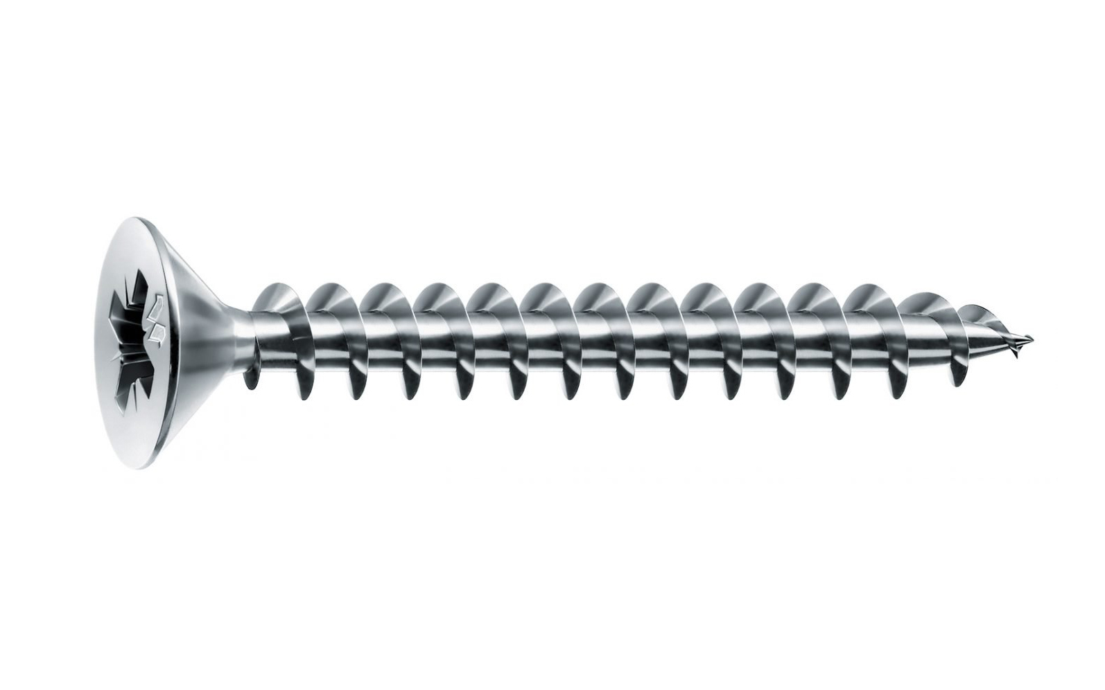 Countersunk Screw Mustad Panelvit UNIVERSALE, 3.5 x 16 mm, full thread, Chromiting, PZ2, packed 500 pieces