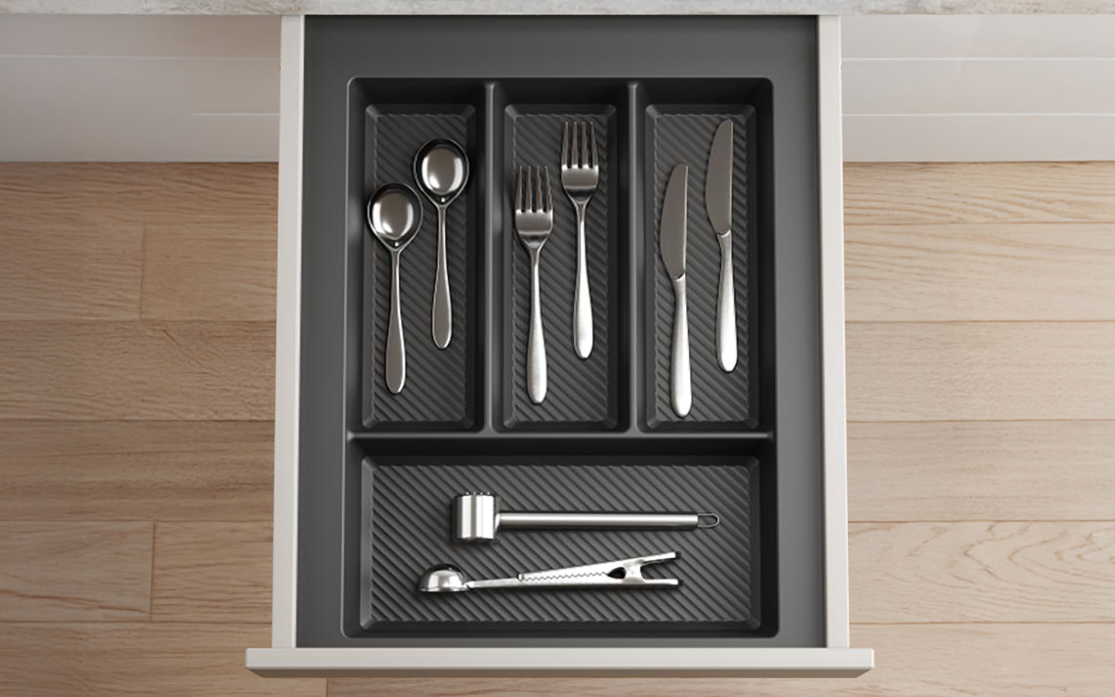 Organizator jedilnega pribora, barva grafit