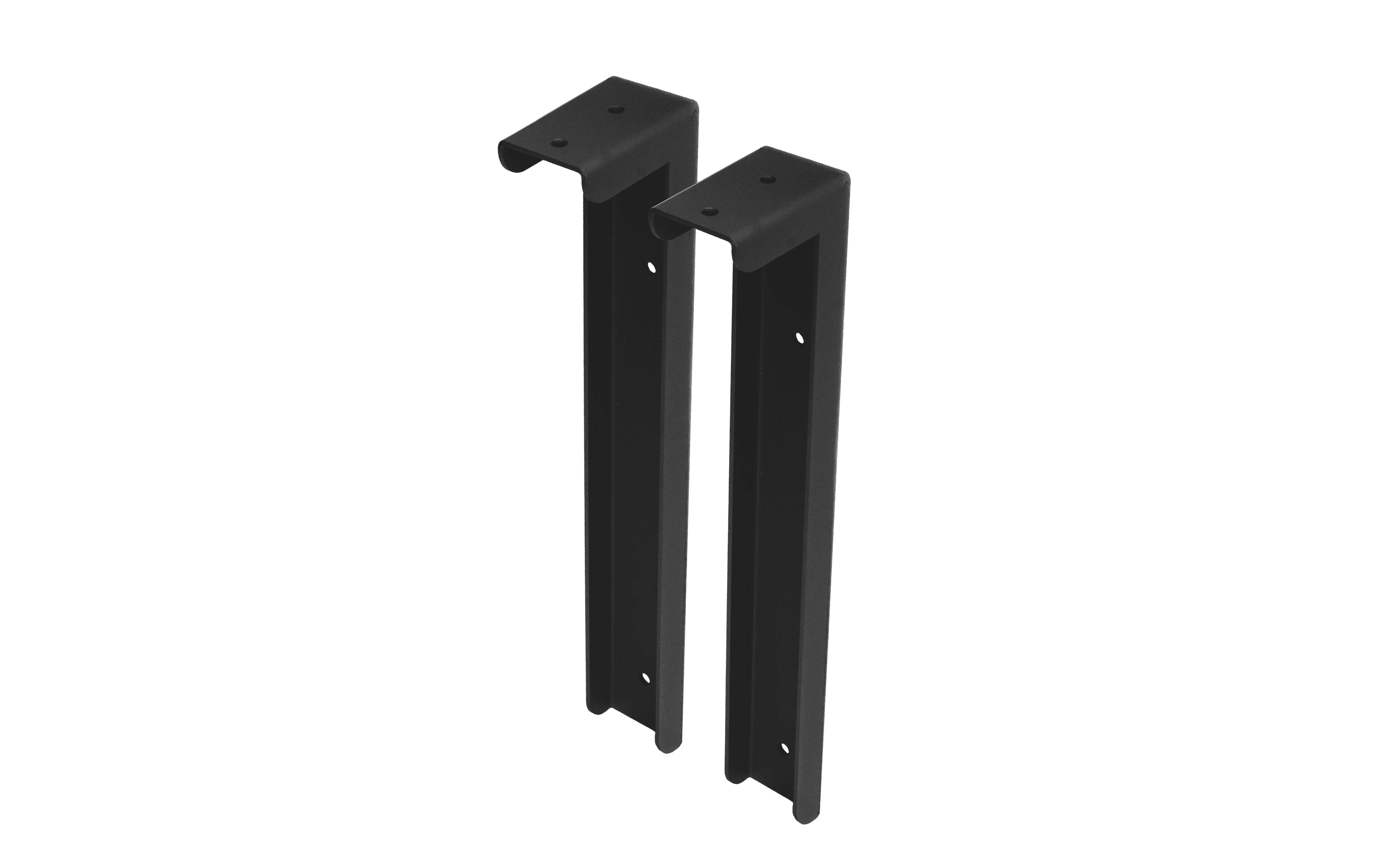 Modesty panel fixing bracket, black structure color (65 x 300 mm)