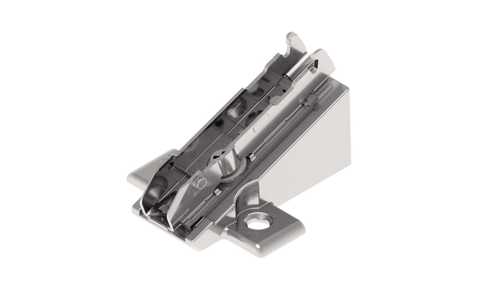 Cross mounting plate for 20°angled, 2-point fixing.